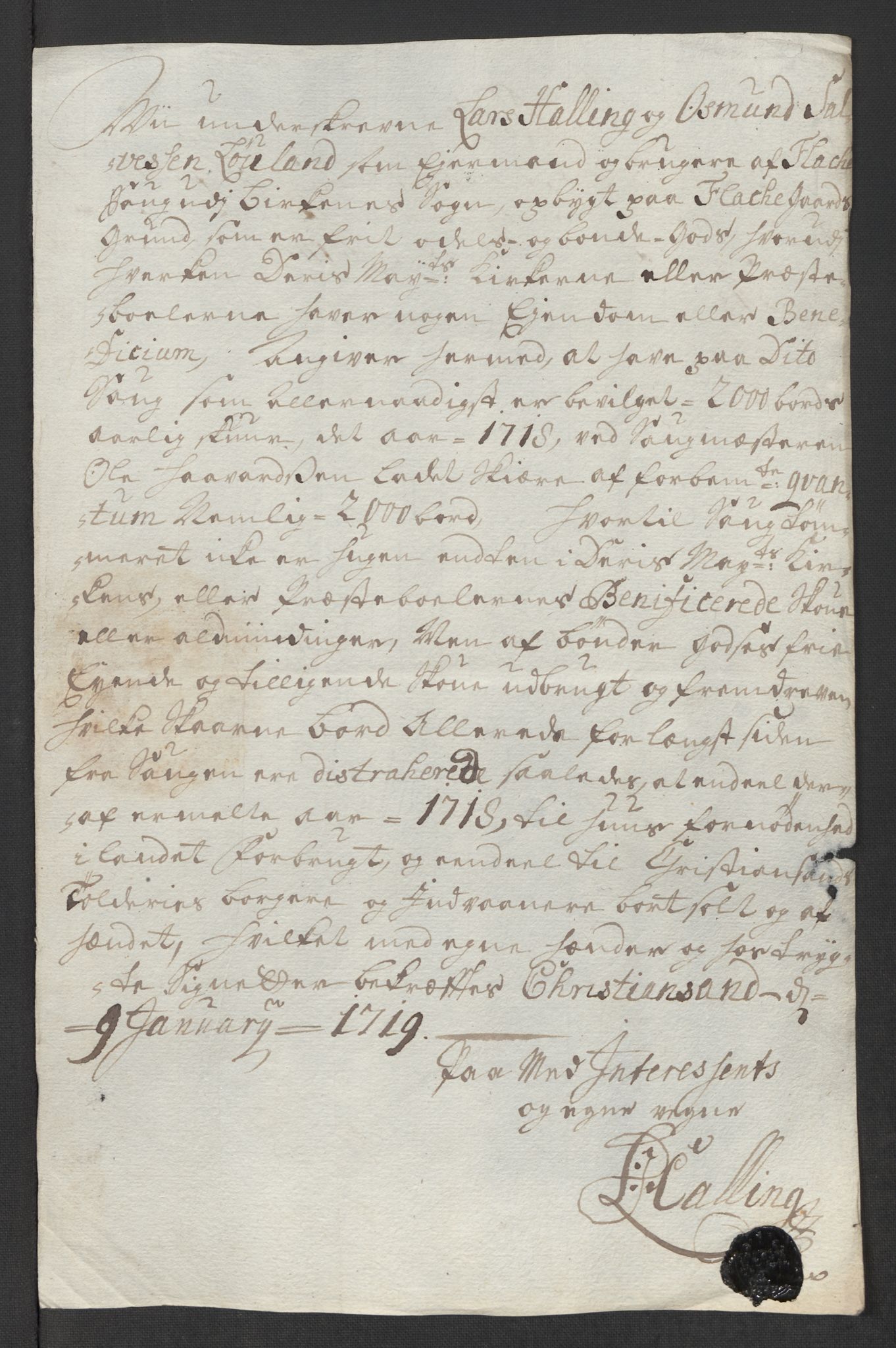 Rentekammeret inntil 1814, Reviderte regnskaper, Fogderegnskap, AV/RA-EA-4092/R39/L2328: Fogderegnskap Nedenes, 1718, p. 420