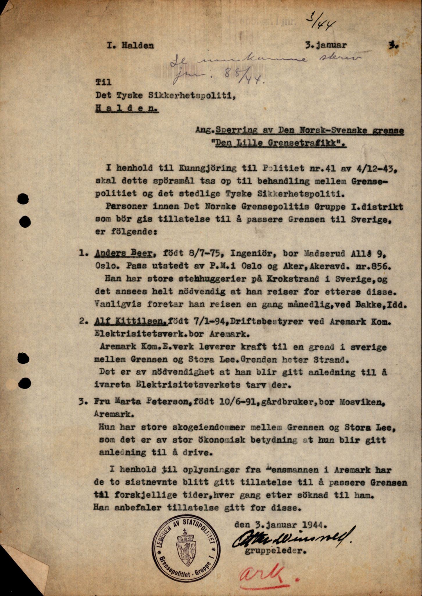 Forsvarets Overkommando. 2 kontor. Arkiv 11.4. Spredte tyske arkivsaker, AV/RA-RAFA-7031/D/Dar/Darc/L0006: BdSN, 1942-1945, p. 1128