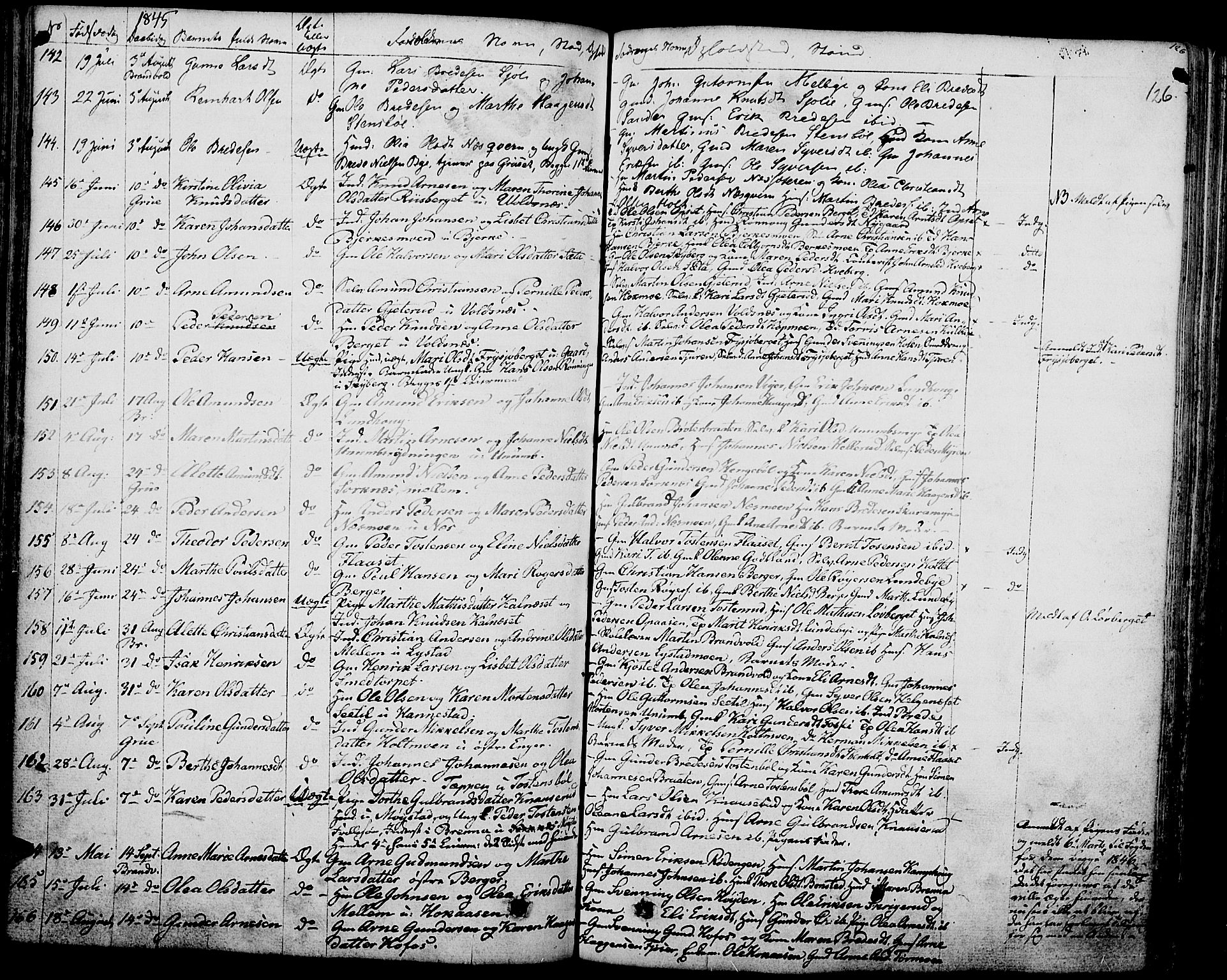 Grue prestekontor, AV/SAH-PREST-036/H/Ha/Haa/L0007: Parish register (official) no. 7, 1830-1847, p. 126