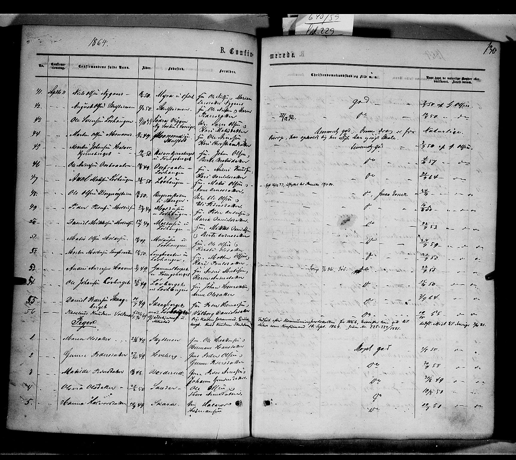 Grue prestekontor, SAH/PREST-036/H/Ha/Haa/L0010: Parish register (official) no. 10, 1864-1873, p. 130