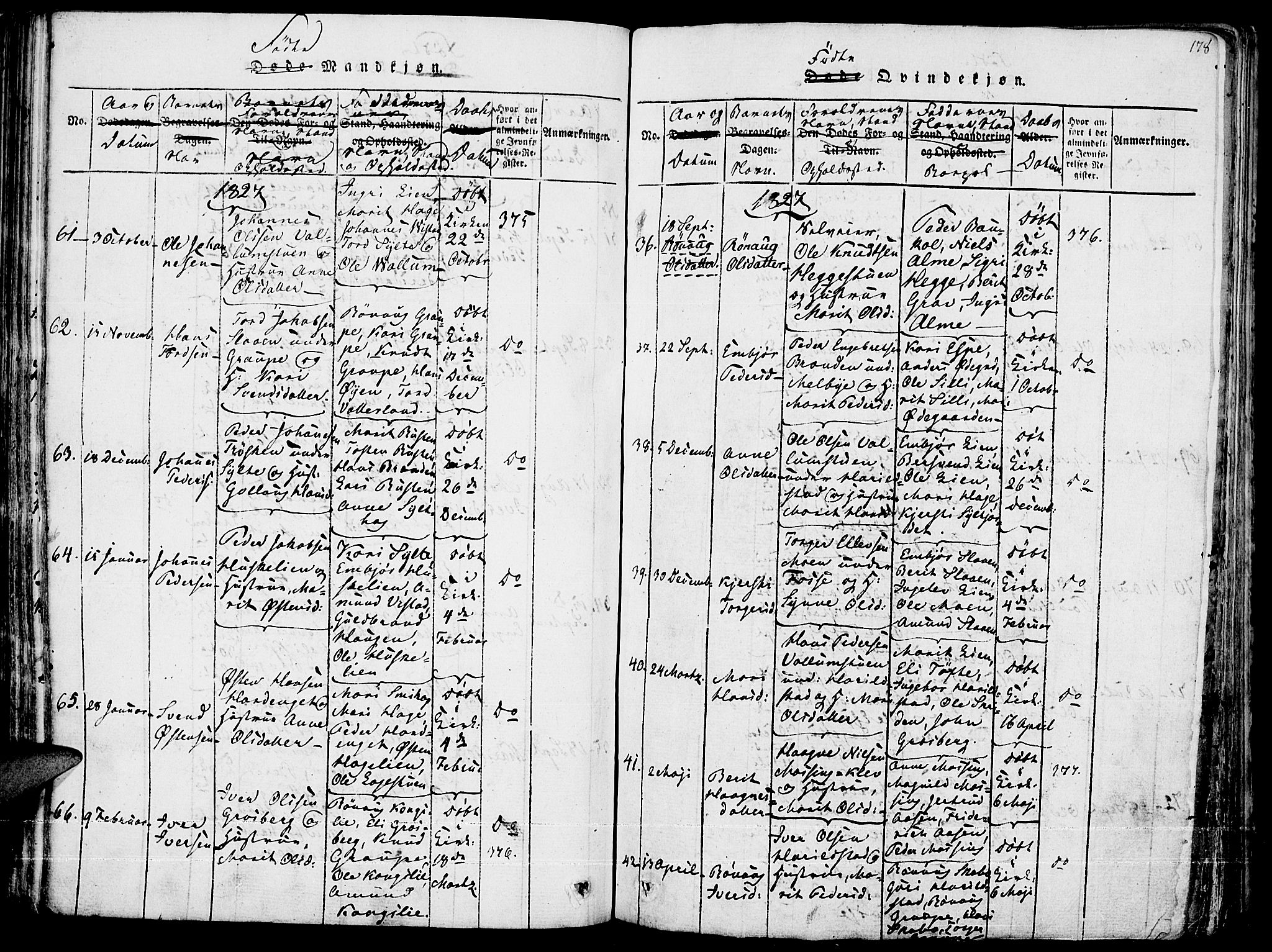 Fron prestekontor, AV/SAH-PREST-078/H/Ha/Haa/L0002: Parish register (official) no. 2, 1816-1827, p. 178