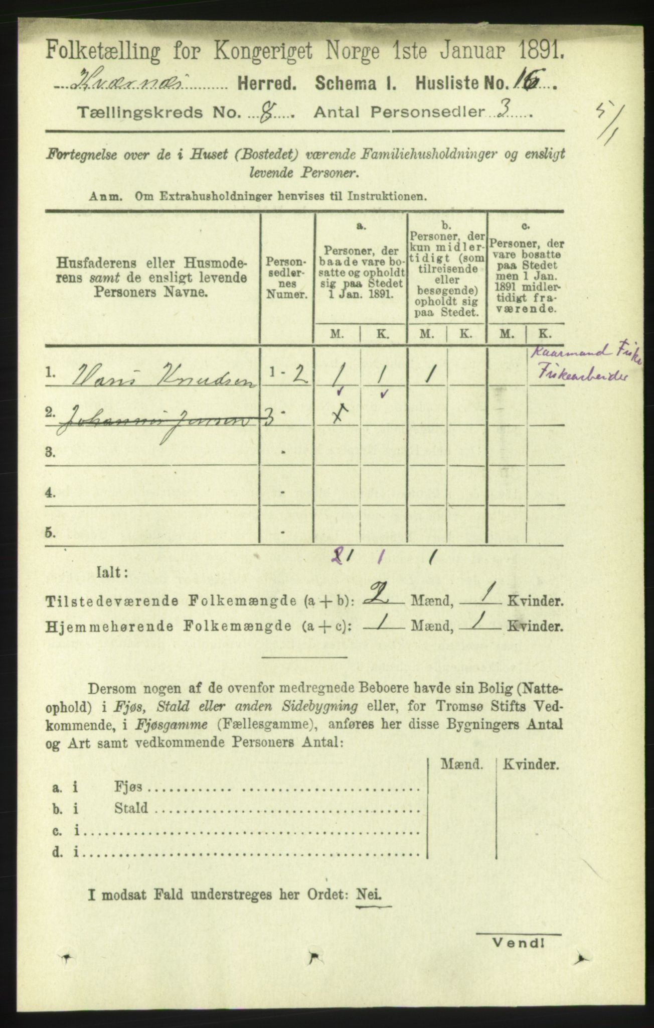 RA, 1891 census for 1553 Kvernes, 1891, p. 3472