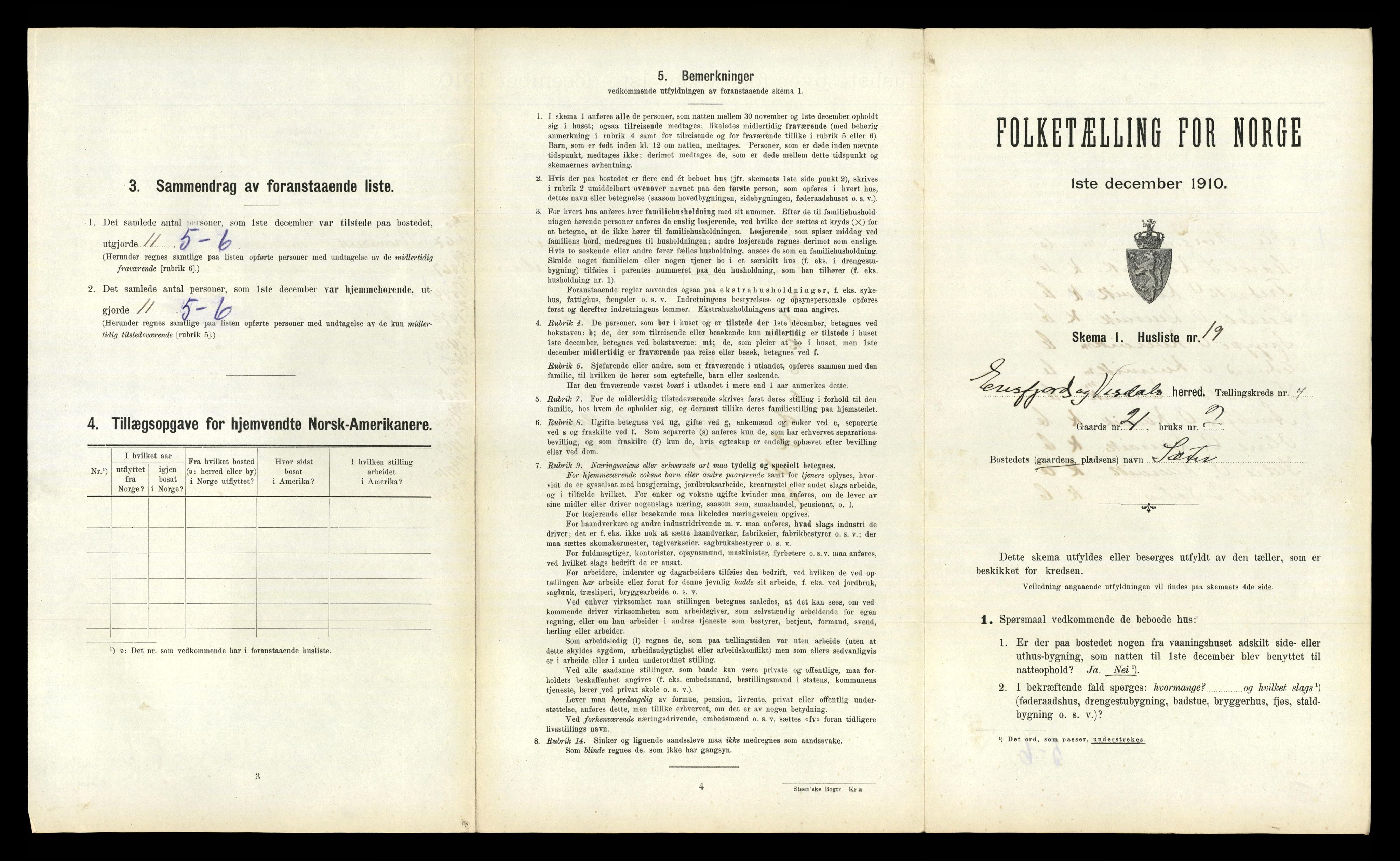 RA, 1910 census for Eresfjord og Vistdal, 1910, p. 269