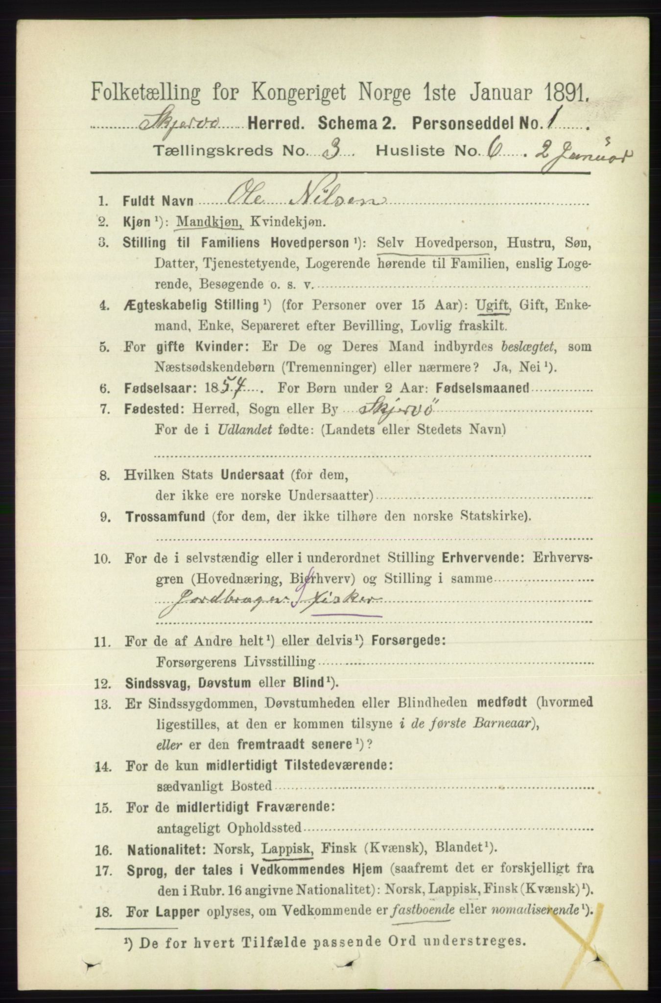 RA, 1891 census for 1941 Skjervøy, 1891, p. 1874