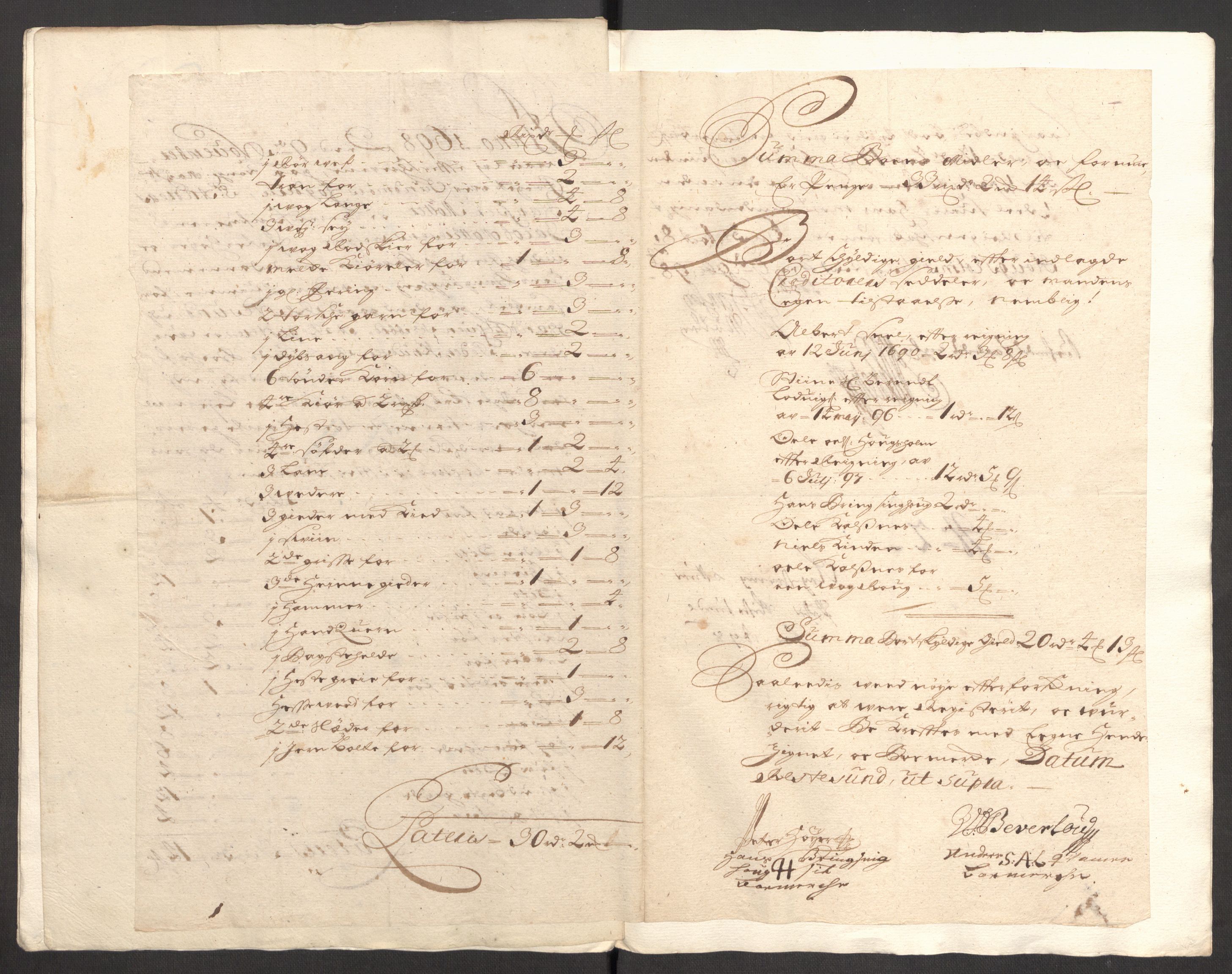 Rentekammeret inntil 1814, Reviderte regnskaper, Fogderegnskap, RA/EA-4092/R54/L3556: Fogderegnskap Sunnmøre, 1696-1698, p. 381