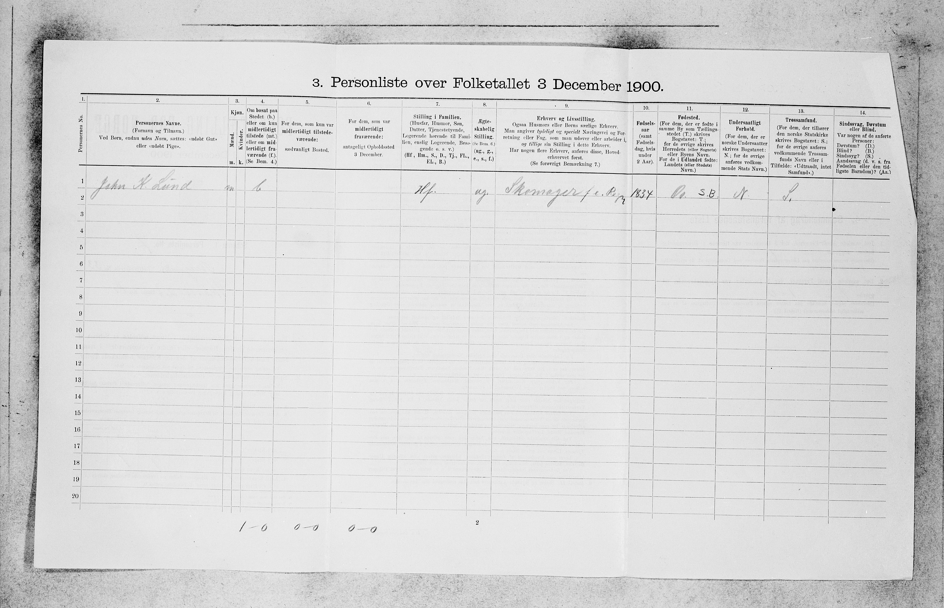 SAB, 1900 census for Bergen, 1900, p. 6775