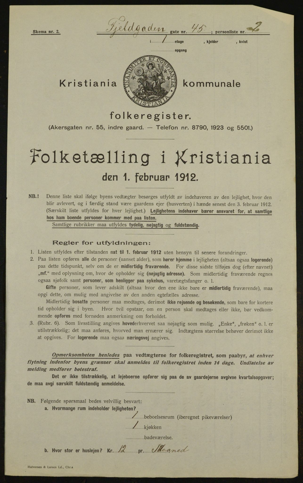 OBA, Municipal Census 1912 for Kristiania, 1912, p. 24587