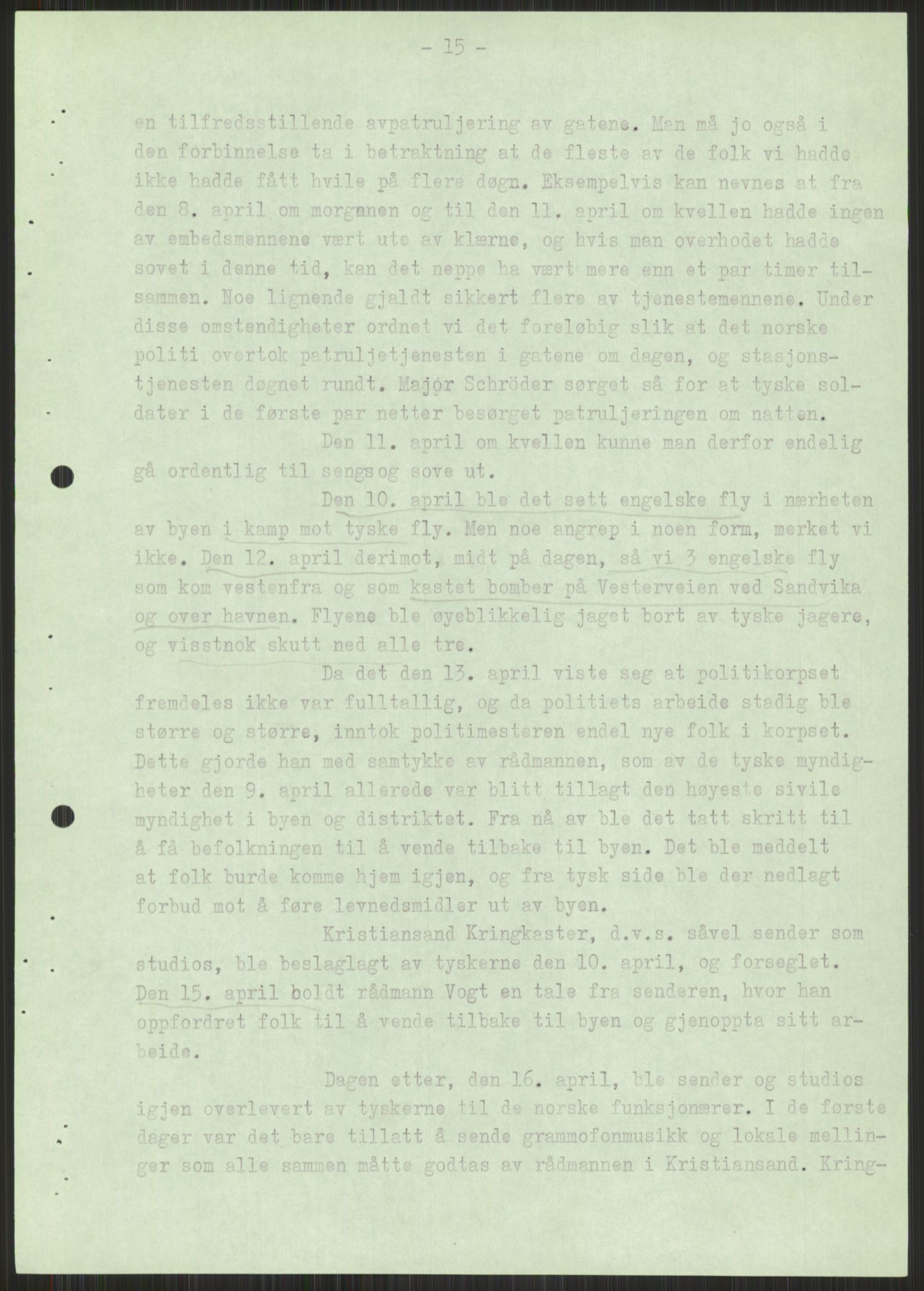 Forsvaret, Forsvarets krigshistoriske avdeling, AV/RA-RAFA-2017/Y/Ya/L0014: II-C-11-31 - Fylkesmenn.  Rapporter om krigsbegivenhetene 1940., 1940, p. 859