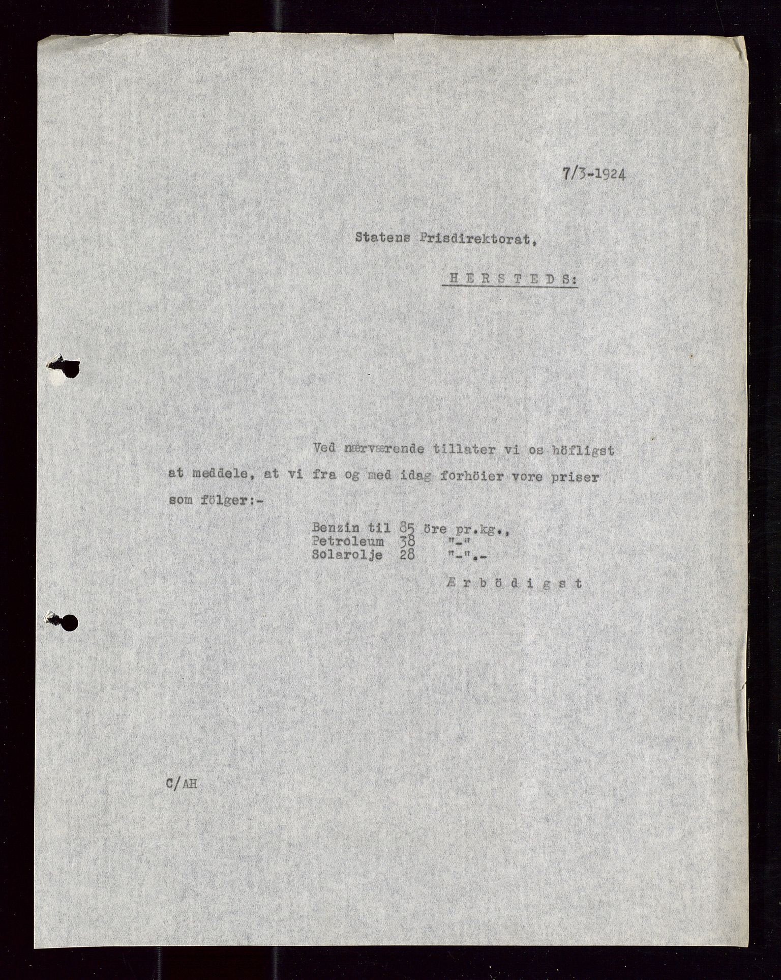 Pa 1521 - A/S Norske Shell, AV/SAST-A-101915/E/Ea/Eaa/L0013: Sjefskorrespondanse, 1924, p. 158