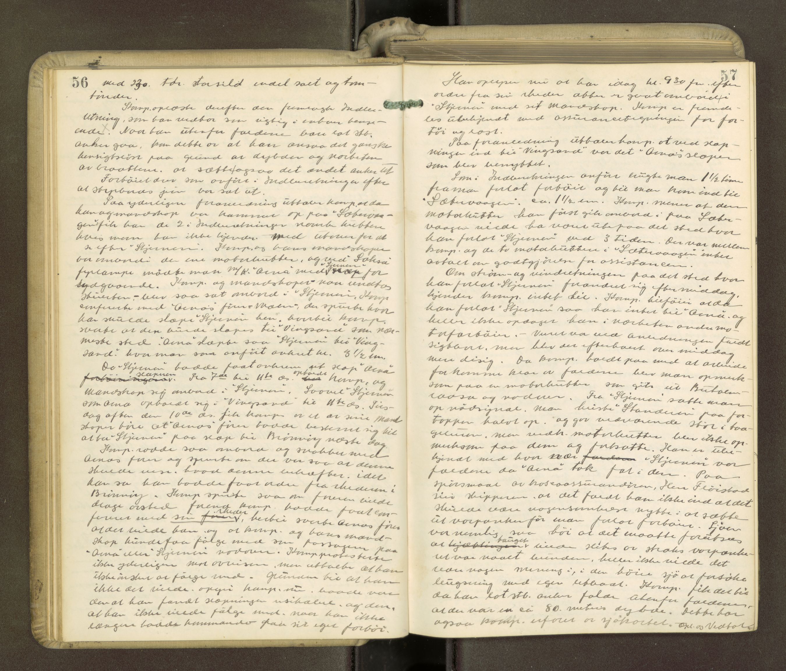 Brønnøy sorenskriveri, AV/SAT-A-4170/1/1/1B/L0001: Ekstrarettsprotokoll, 1919-1926, p. 56-57