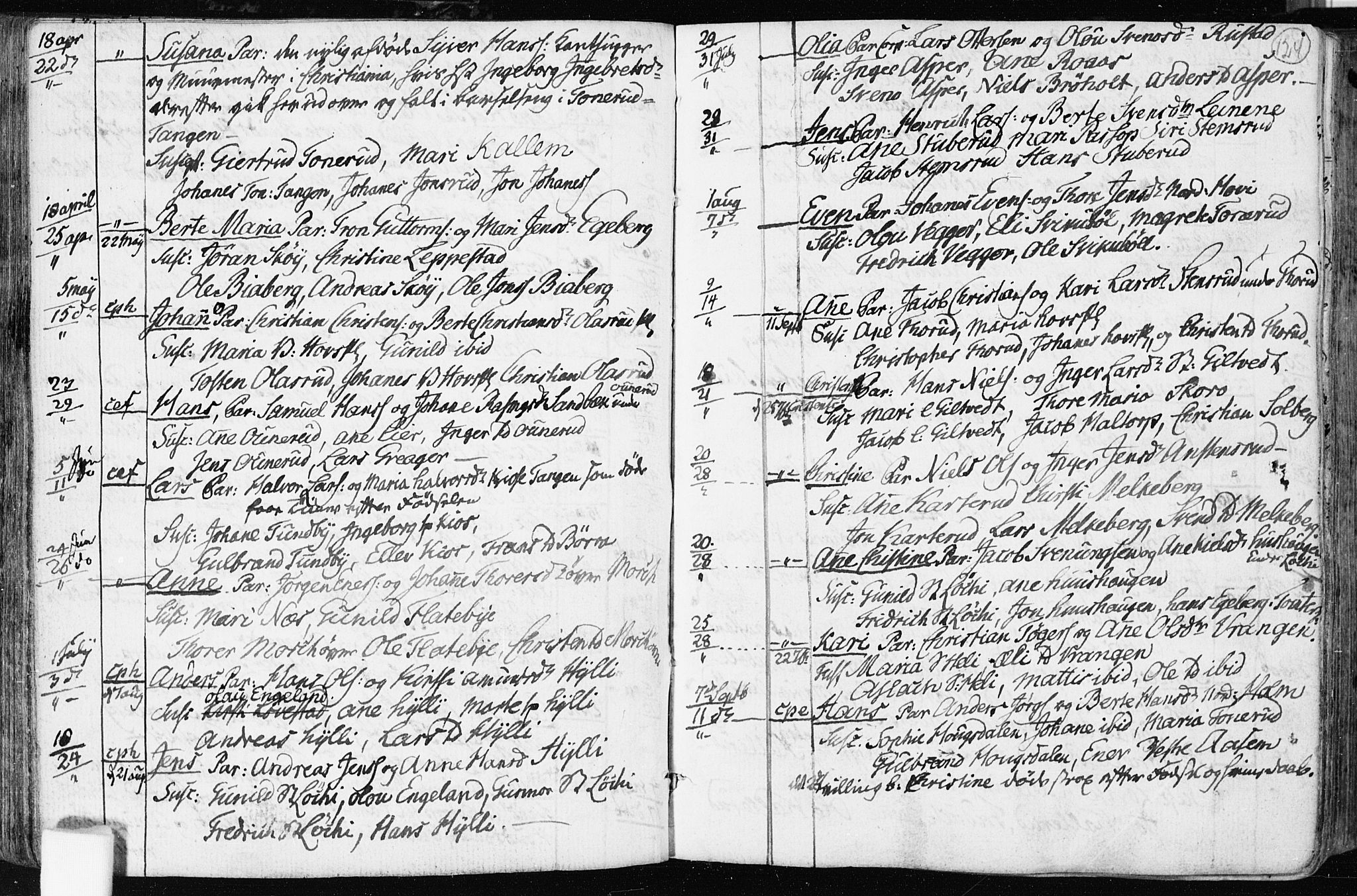 Spydeberg prestekontor Kirkebøker, AV/SAO-A-10924/F/Fa/L0003: Parish register (official) no. I 3, 1778-1814, p. 124