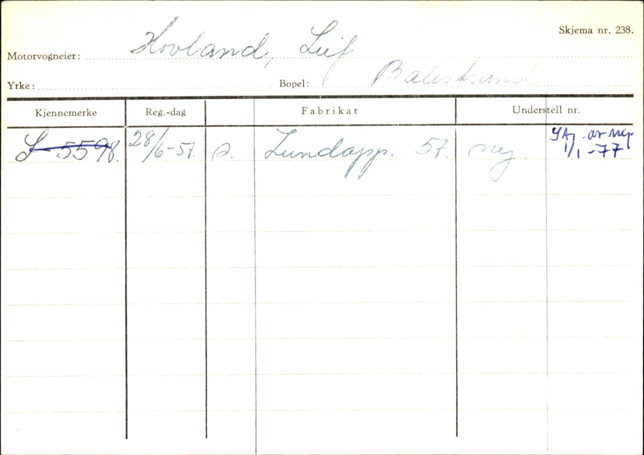 Statens vegvesen, Sogn og Fjordane vegkontor, AV/SAB-A-5301/4/F/L0132: Eigarregister Askvoll A-Å. Balestrand A-Å, 1945-1975, p. 1871