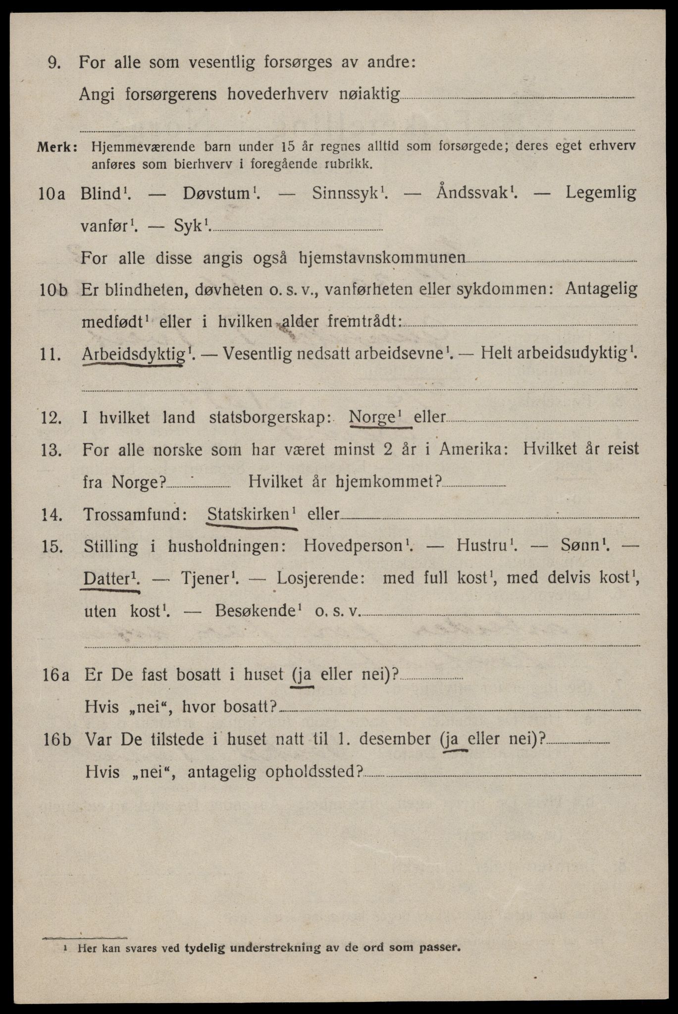 SAST, 1920 census for Erfjord, 1920, p. 1278