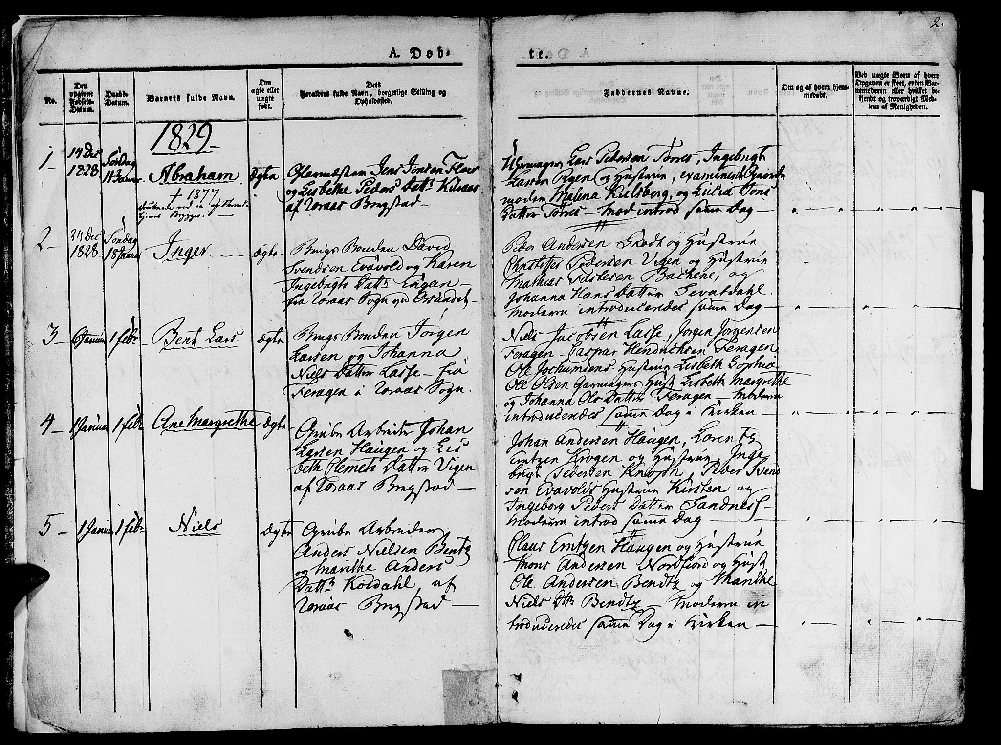 Ministerialprotokoller, klokkerbøker og fødselsregistre - Sør-Trøndelag, SAT/A-1456/681/L0930: Parish register (official) no. 681A08, 1829-1844, p. 2