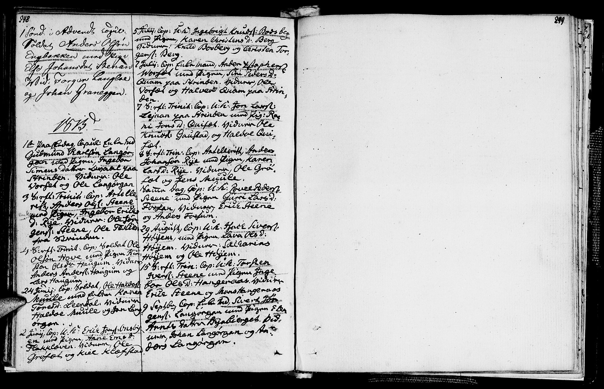 Ministerialprotokoller, klokkerbøker og fødselsregistre - Sør-Trøndelag, SAT/A-1456/612/L0371: Parish register (official) no. 612A05, 1803-1816, p. 248-249