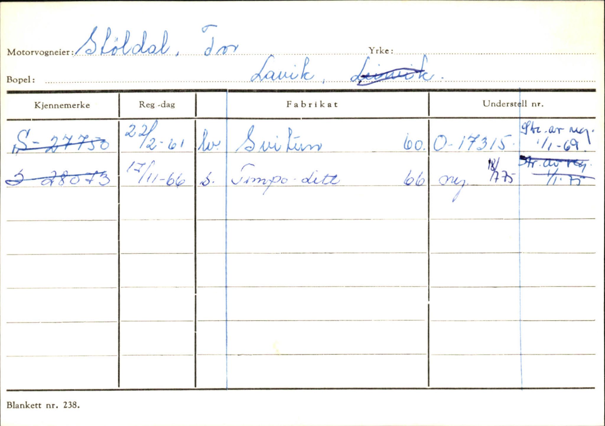 Statens vegvesen, Sogn og Fjordane vegkontor, SAB/A-5301/4/F/L0131: Eigarregister Høyanger P-Å. Stryn S-Å, 1945-1975, p. 419