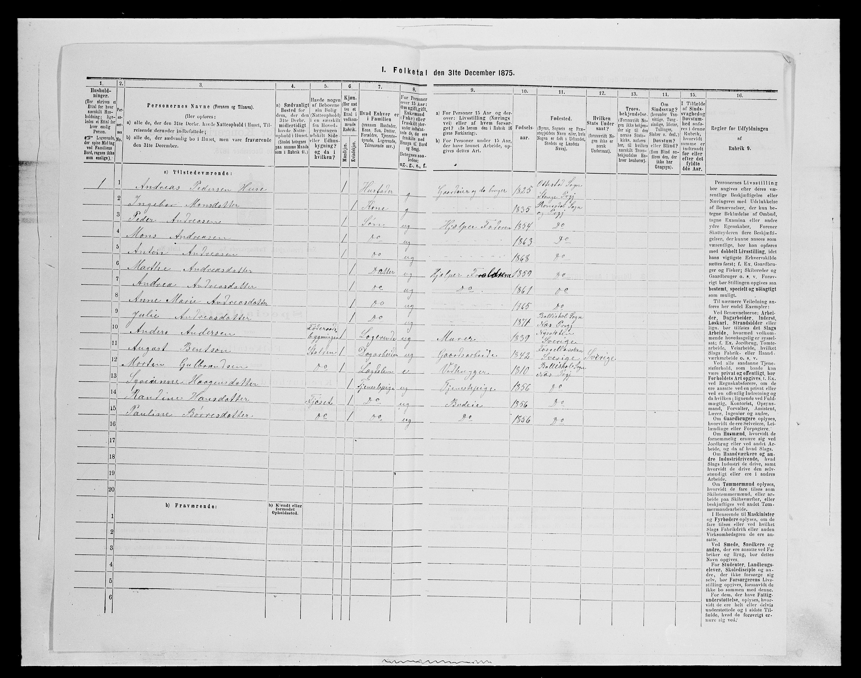 SAH, 1875 census for 0411P Nes, 1875, p. 801