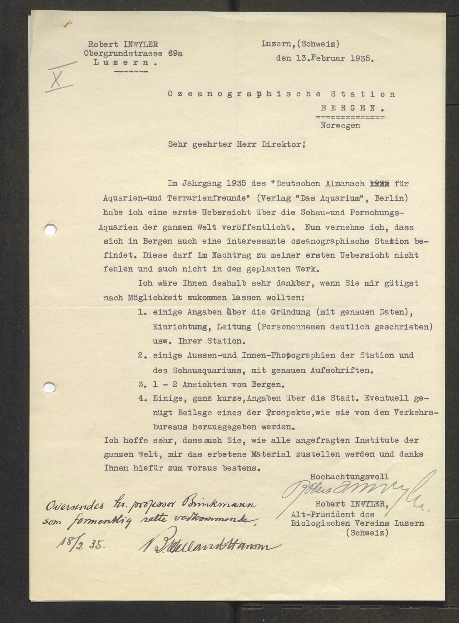 Bergens Museum, AV/SAB-A-17301/13/D/L0002: Korrespondanse , 1928-1940, p. 590