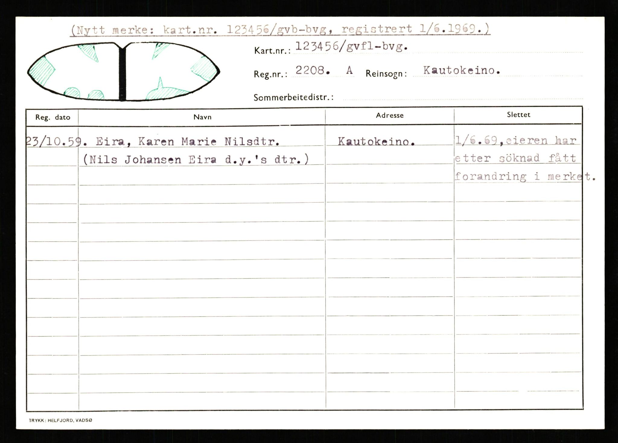 Lappefogden i Finnmark/Reindriftsforvaltningen Øst-Finnmark, AV/SATØ-S-1461/G/Ge/Gea/L0007: Slettede reinmerker: Karasjok, Kautokeino, Polmak og Varanger, 1934-1992, p. 541