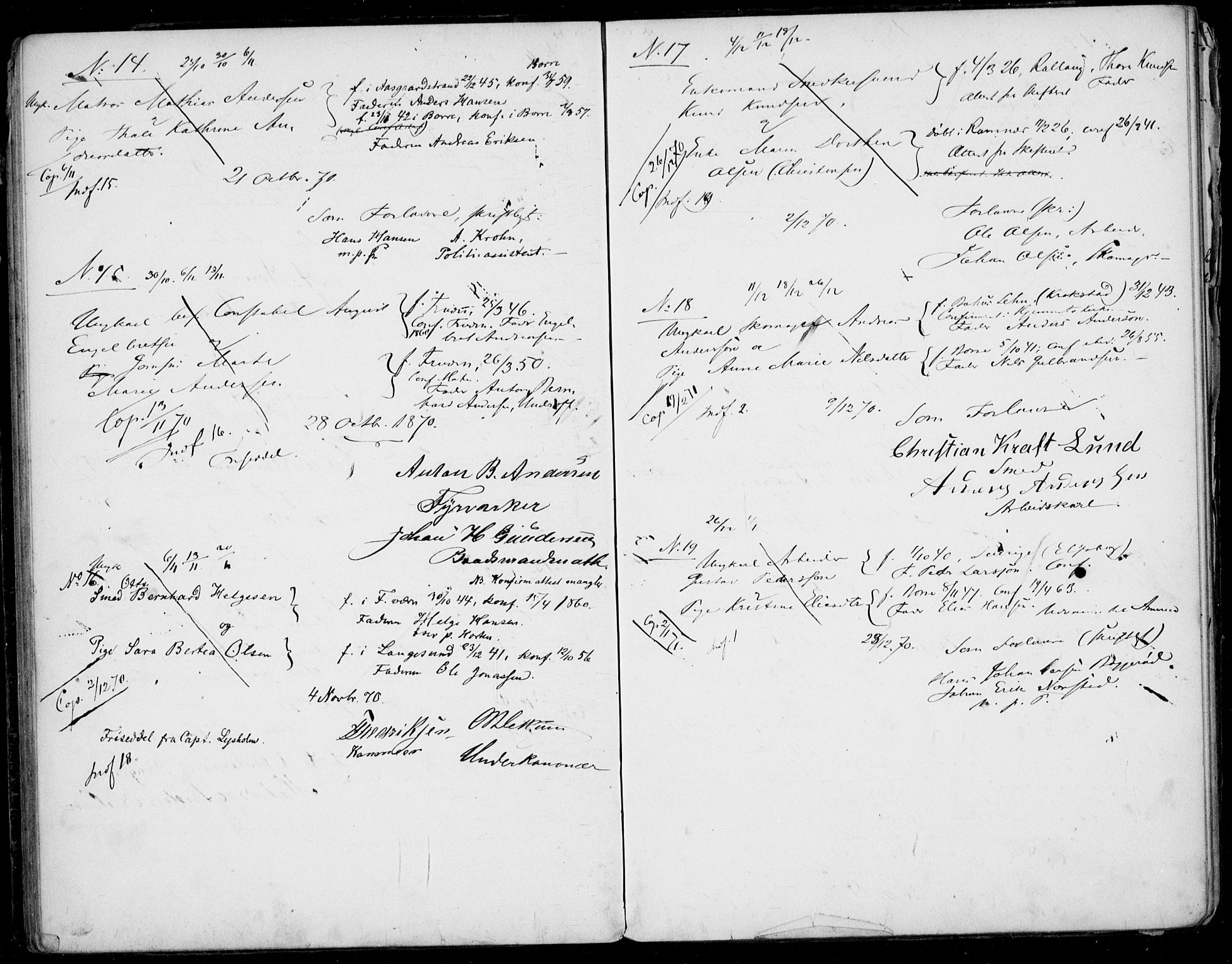 Horten kirkebøker, AV/SAKO-A-348/H/Ha/L0001: Banns register no. 1, 1855-1881