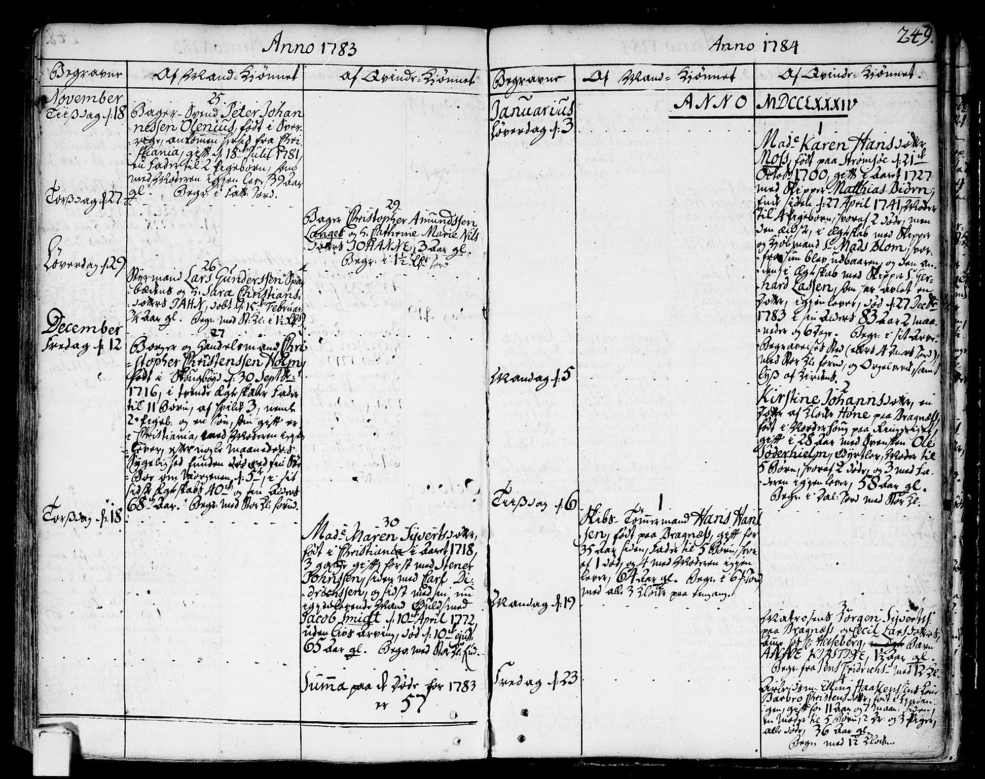 Strømsø kirkebøker, AV/SAKO-A-246/F/Fa/L0009: Parish register (official) no. I 9, 1752-1791, p. 249