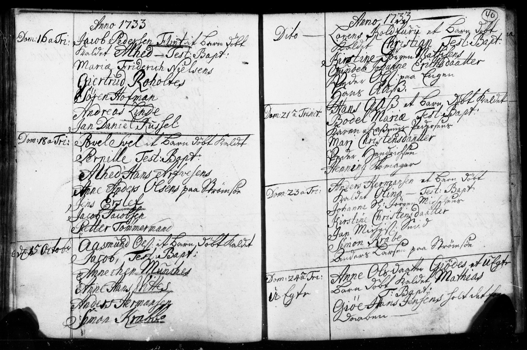 Strømsø kirkebøker, SAKO/A-246/F/Fb/L0001: Parish register (official) no. II 1, 1725-1737, p. 40