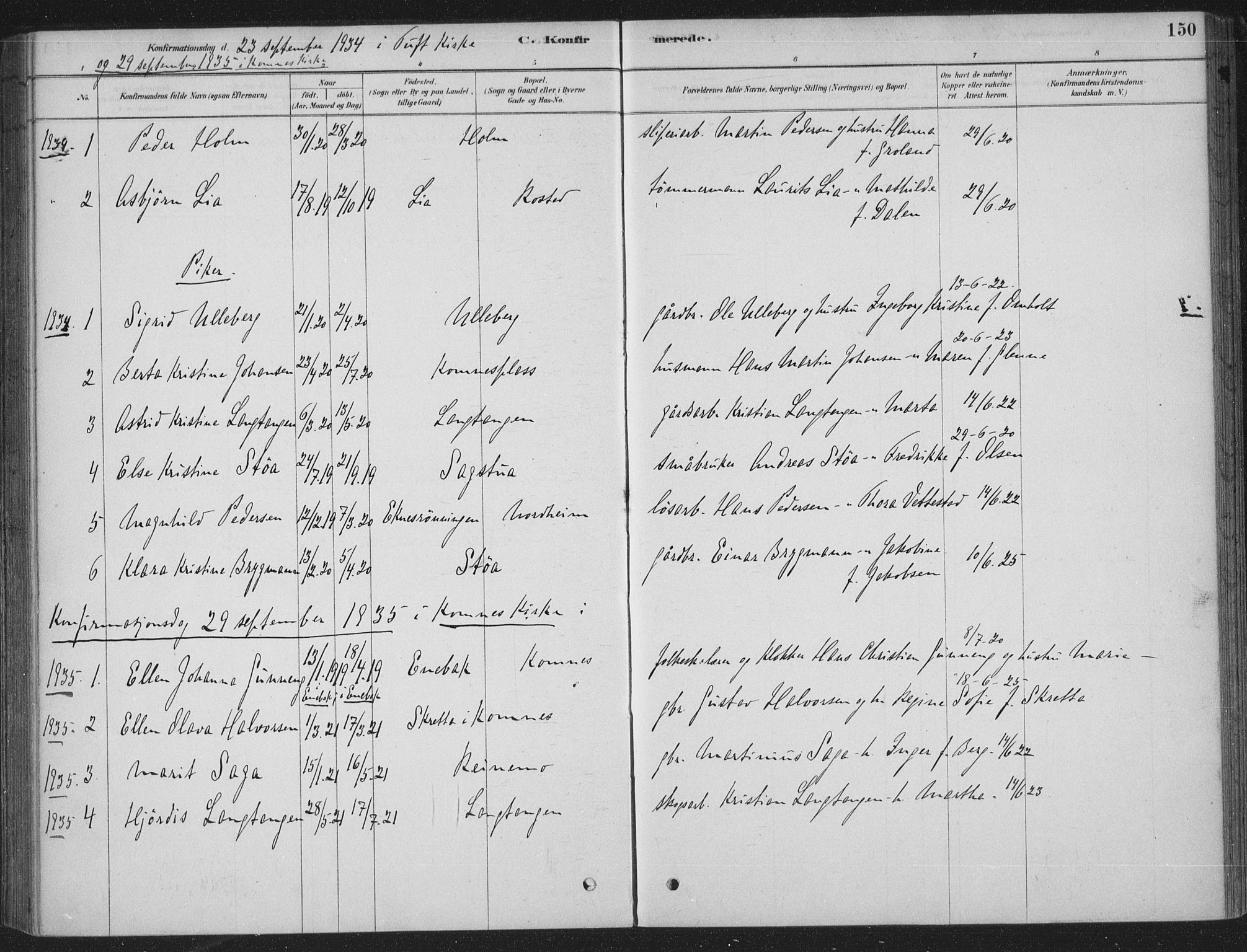 Sandsvær kirkebøker, AV/SAKO-A-244/F/Fe/L0001: Parish register (official) no. V 1, 1878-1936, p. 150