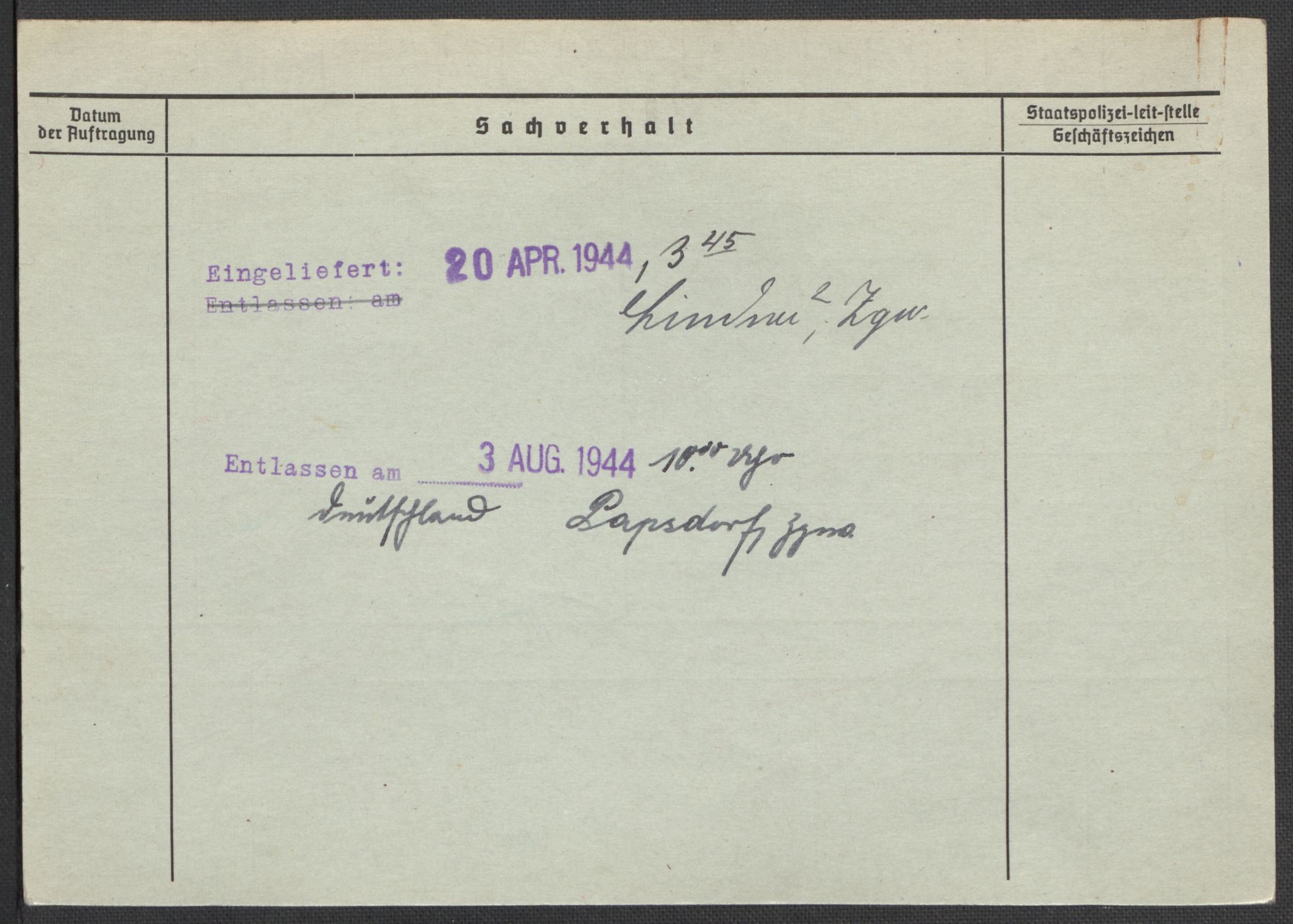 Befehlshaber der Sicherheitspolizei und des SD, AV/RA-RAFA-5969/E/Ea/Eaa/L0004: Register over norske fanger i Møllergata 19: Hal-Hæ, 1940-1945, p. 644