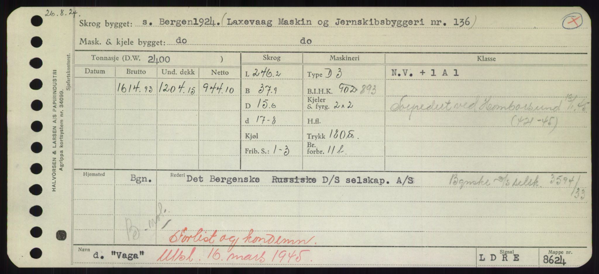 Sjøfartsdirektoratet med forløpere, Skipsmålingen, AV/RA-S-1627/H/Hd/L0040: Fartøy, U-Ve, p. 201