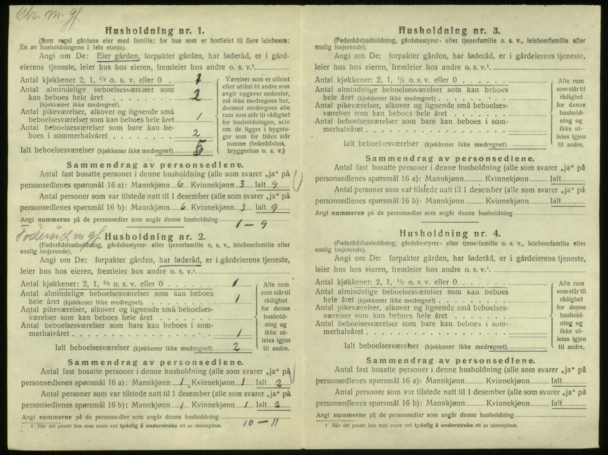 SAB, 1920 census for Austrheim, 1920, p. 180