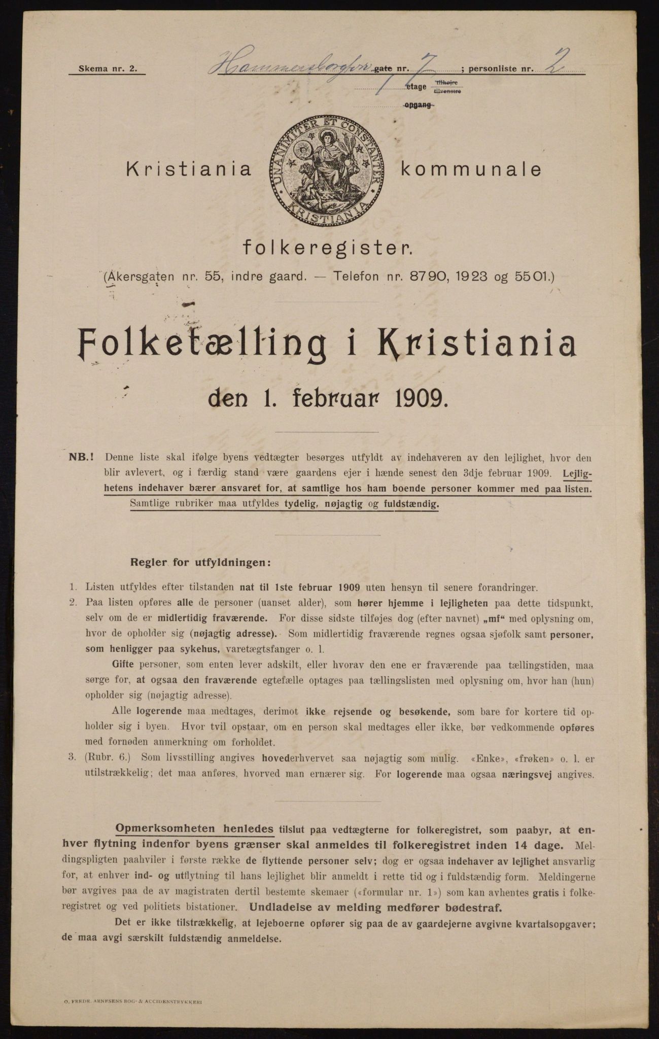 OBA, Municipal Census 1909 for Kristiania, 1909, p. 31270