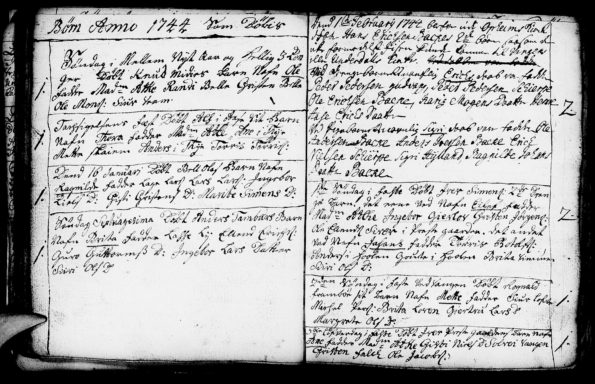Aurland sokneprestembete, SAB/A-99937/H/Ha/Haa/L0003: Parish register (official) no. A 3, 1735-1761, p. 37