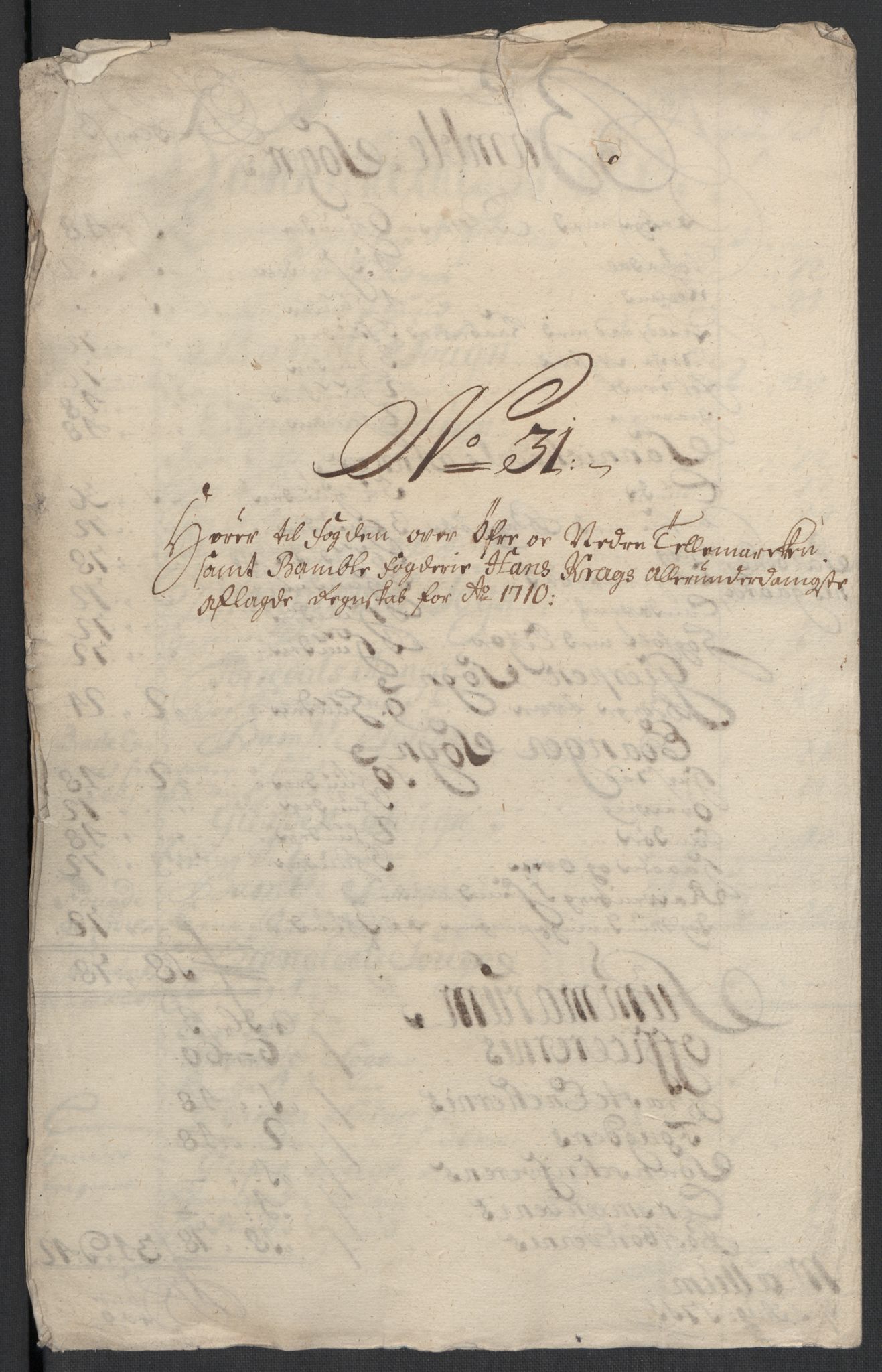 Rentekammeret inntil 1814, Reviderte regnskaper, Fogderegnskap, RA/EA-4092/R36/L2119: Fogderegnskap Øvre og Nedre Telemark og Bamble, 1710, p. 171