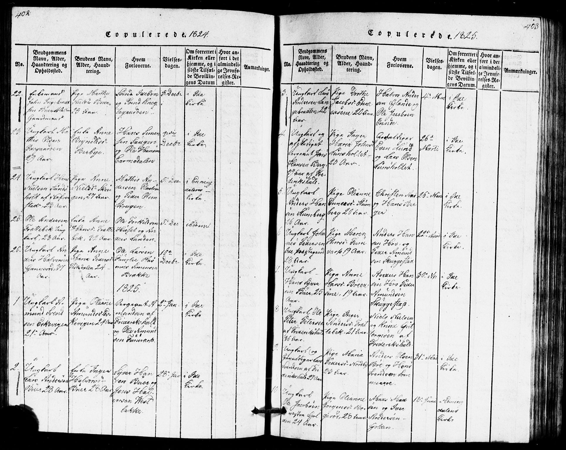 Idd prestekontor Kirkebøker, SAO/A-10911/G/Ga/L0001: Parish register (copy) no. I 1, 1815-1826, p. 402-403