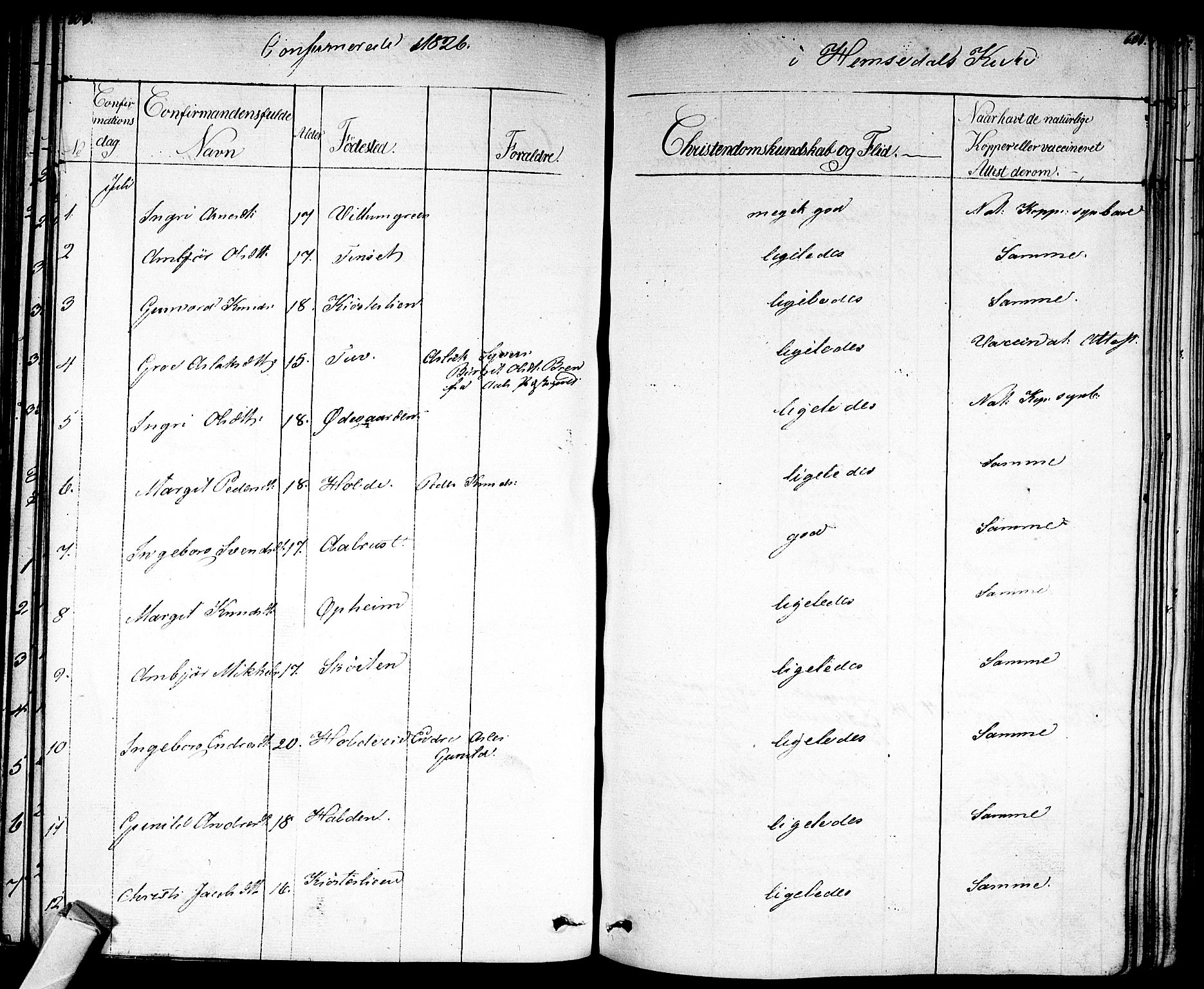 Nes kirkebøker, AV/SAKO-A-236/F/Fa/L0008: Parish register (official) no. 8, 1824-1834, p. 606-607