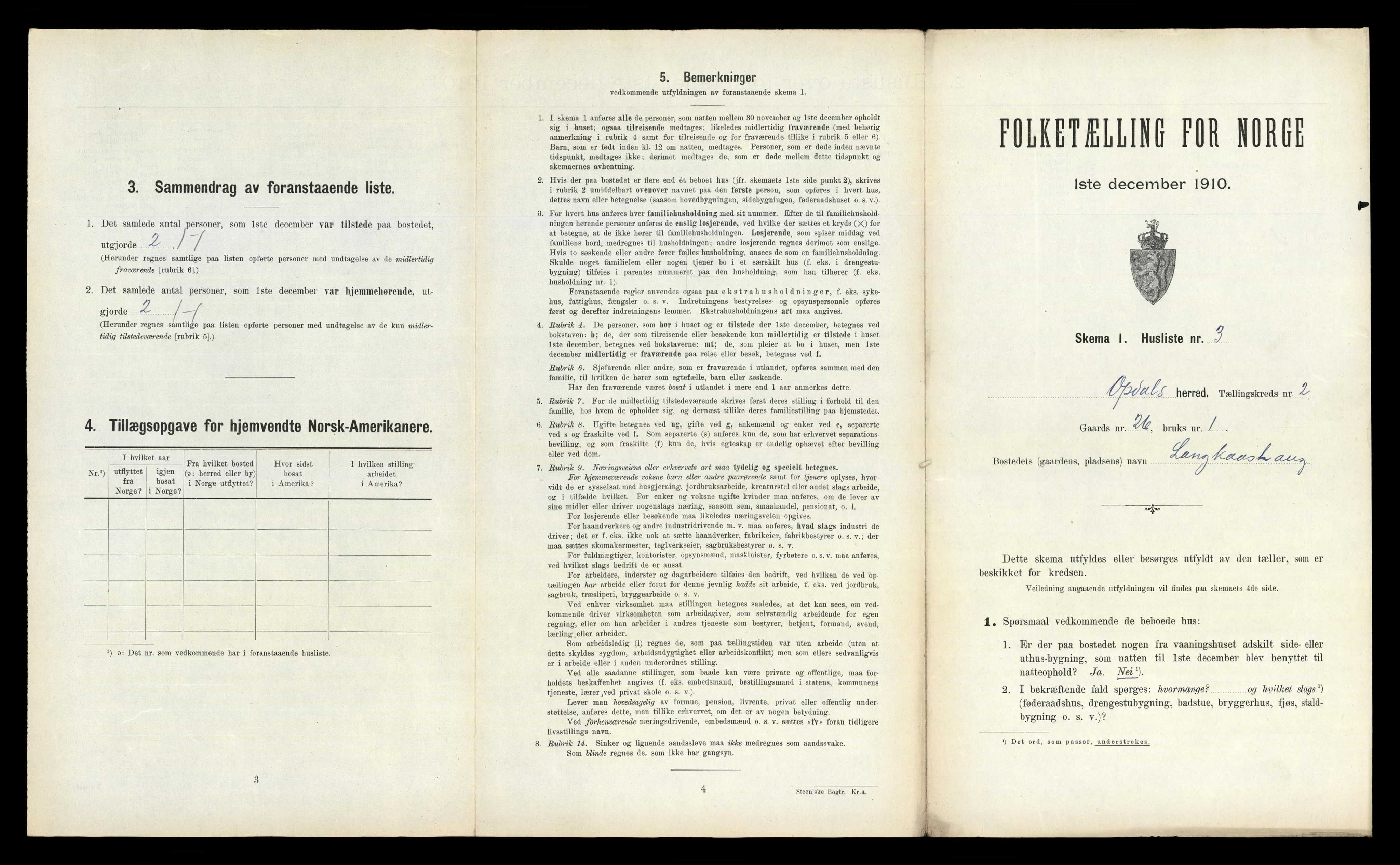 RA, 1910 census for Oppdal, 1910, p. 147