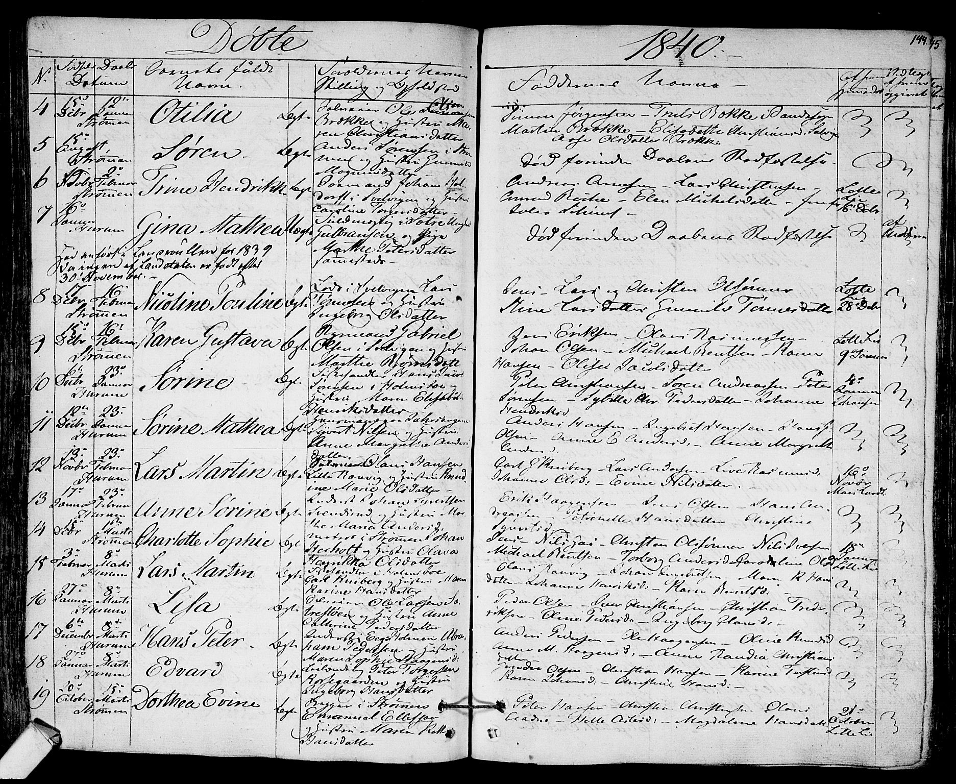 Hurum kirkebøker, AV/SAKO-A-229/F/Fa/L0010: Parish register (official) no. 10, 1827-1846, p. 144