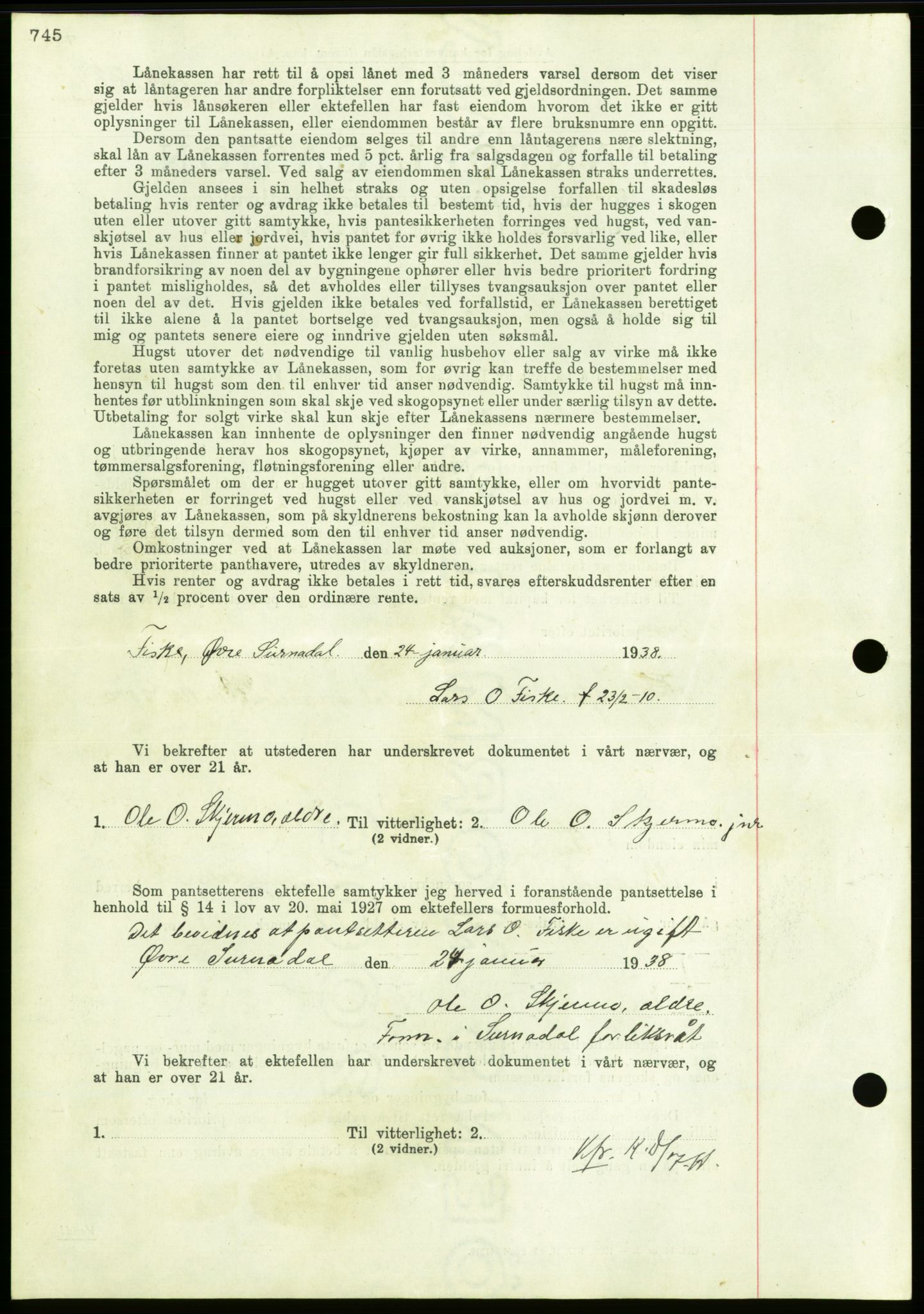 Nordmøre sorenskriveri, AV/SAT-A-4132/1/2/2Ca/L0092: Mortgage book no. B82, 1937-1938, Diary no: : 424/1938