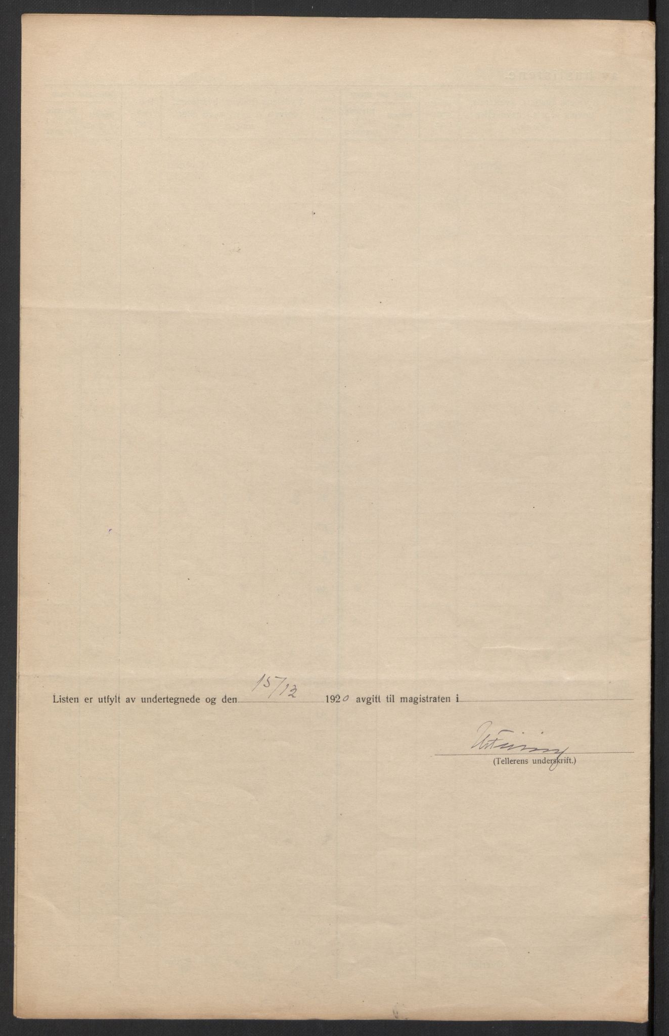 SAH, 1920 census for Lillehammer, 1920, p. 39