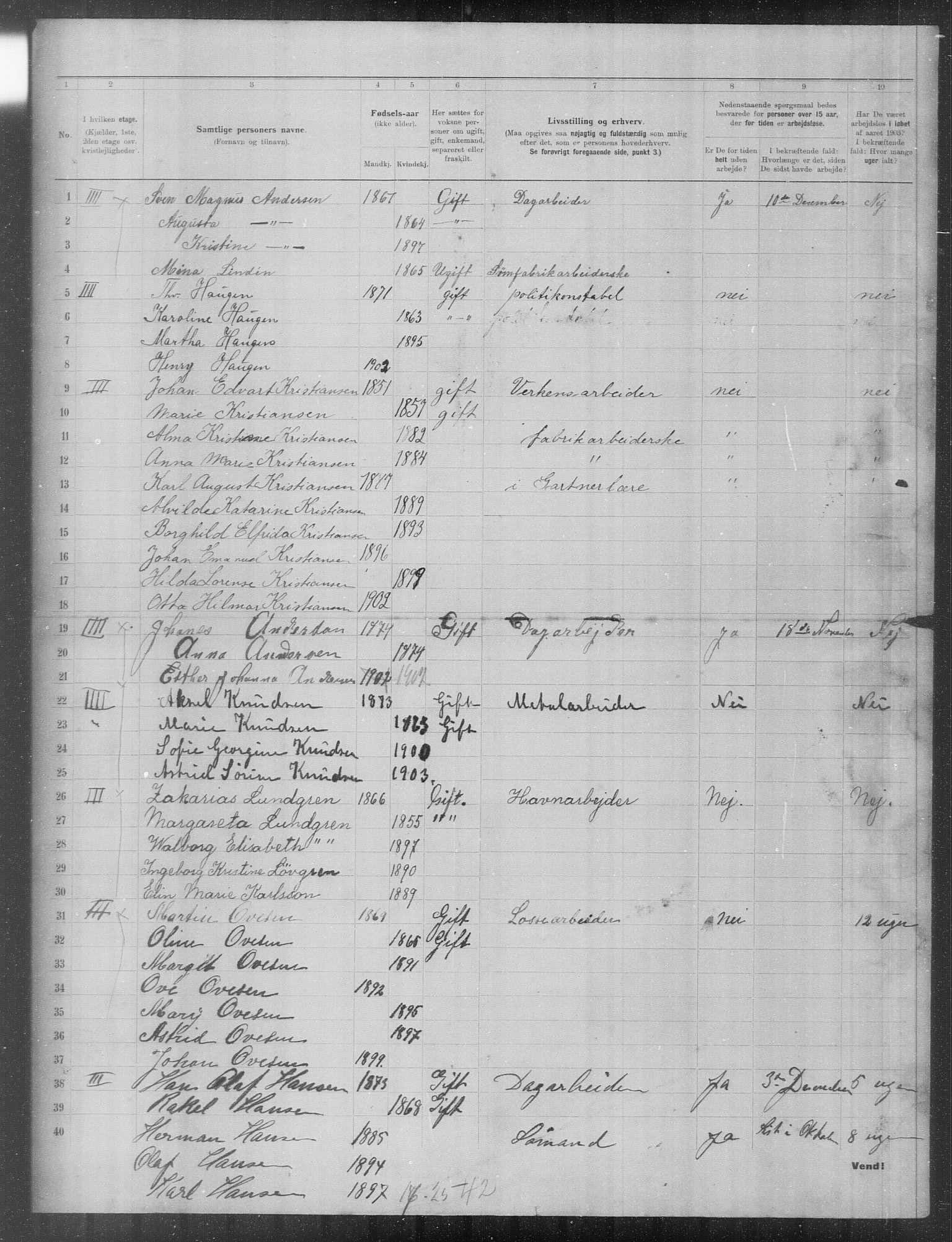 OBA, Municipal Census 1903 for Kristiania, 1903, p. 23552