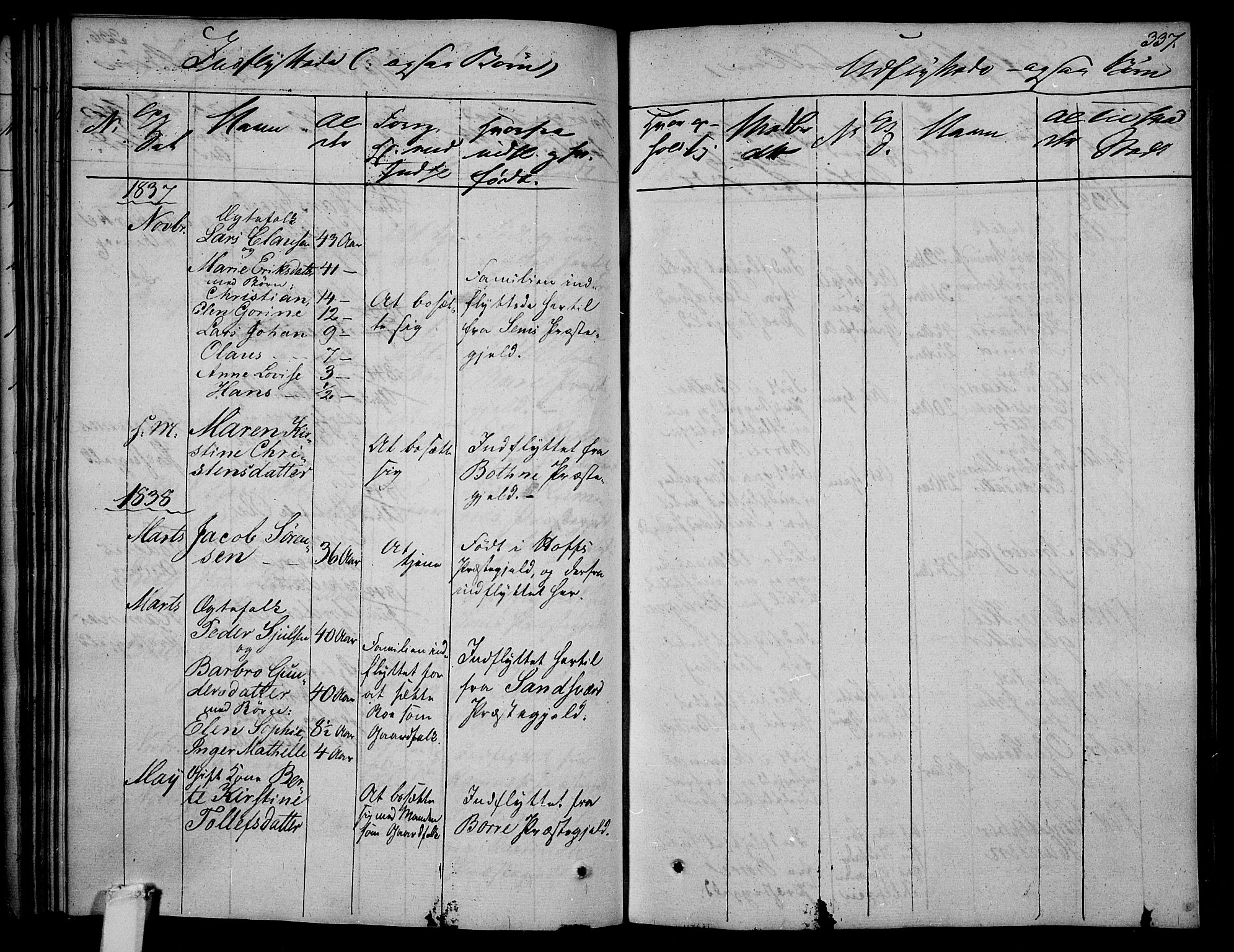 Våle kirkebøker, SAKO/A-334/F/Fa/L0008: Parish register (official) no. I 8, 1824-1844, p. 337
