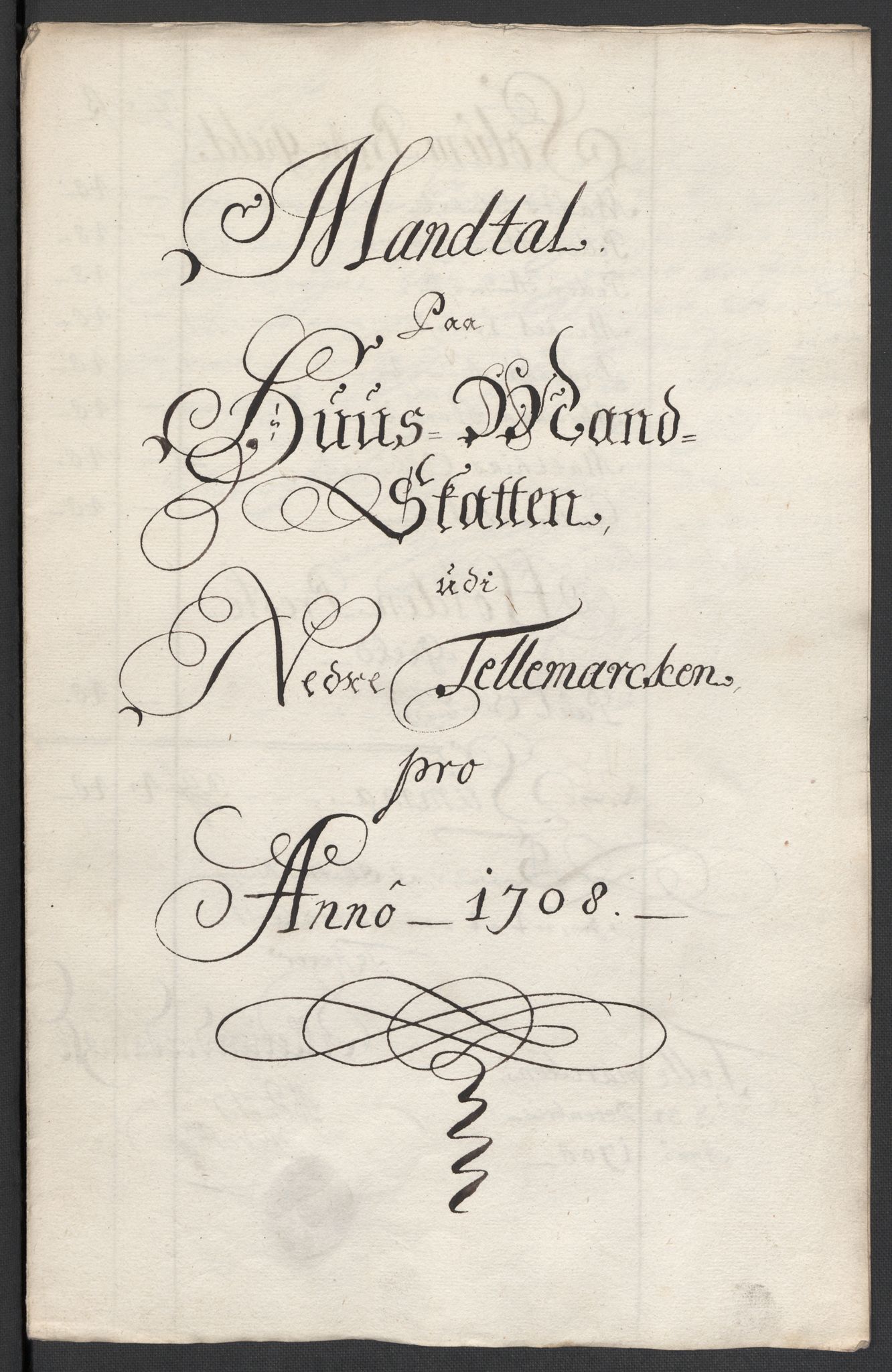 Rentekammeret inntil 1814, Reviderte regnskaper, Fogderegnskap, RA/EA-4092/R36/L2118: Fogderegnskap Øvre og Nedre Telemark og Bamble, 1708-1709, p. 43