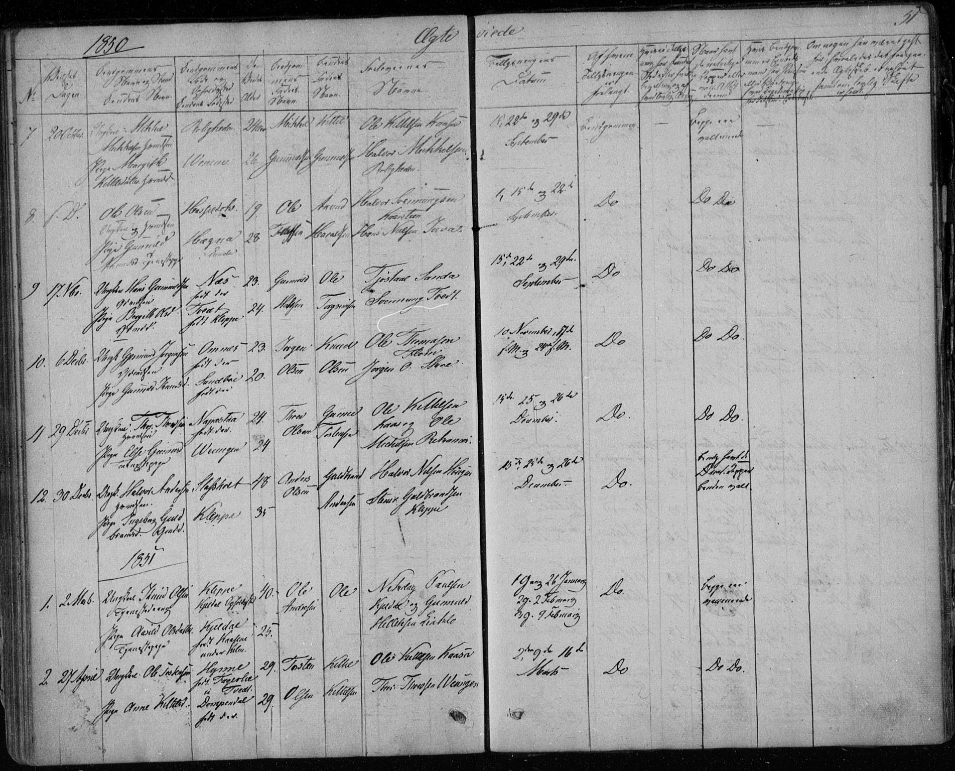 Lunde kirkebøker, AV/SAKO-A-282/F/Fb/L0001: Parish register (official) no. II 1, 1845-1861, p. 51