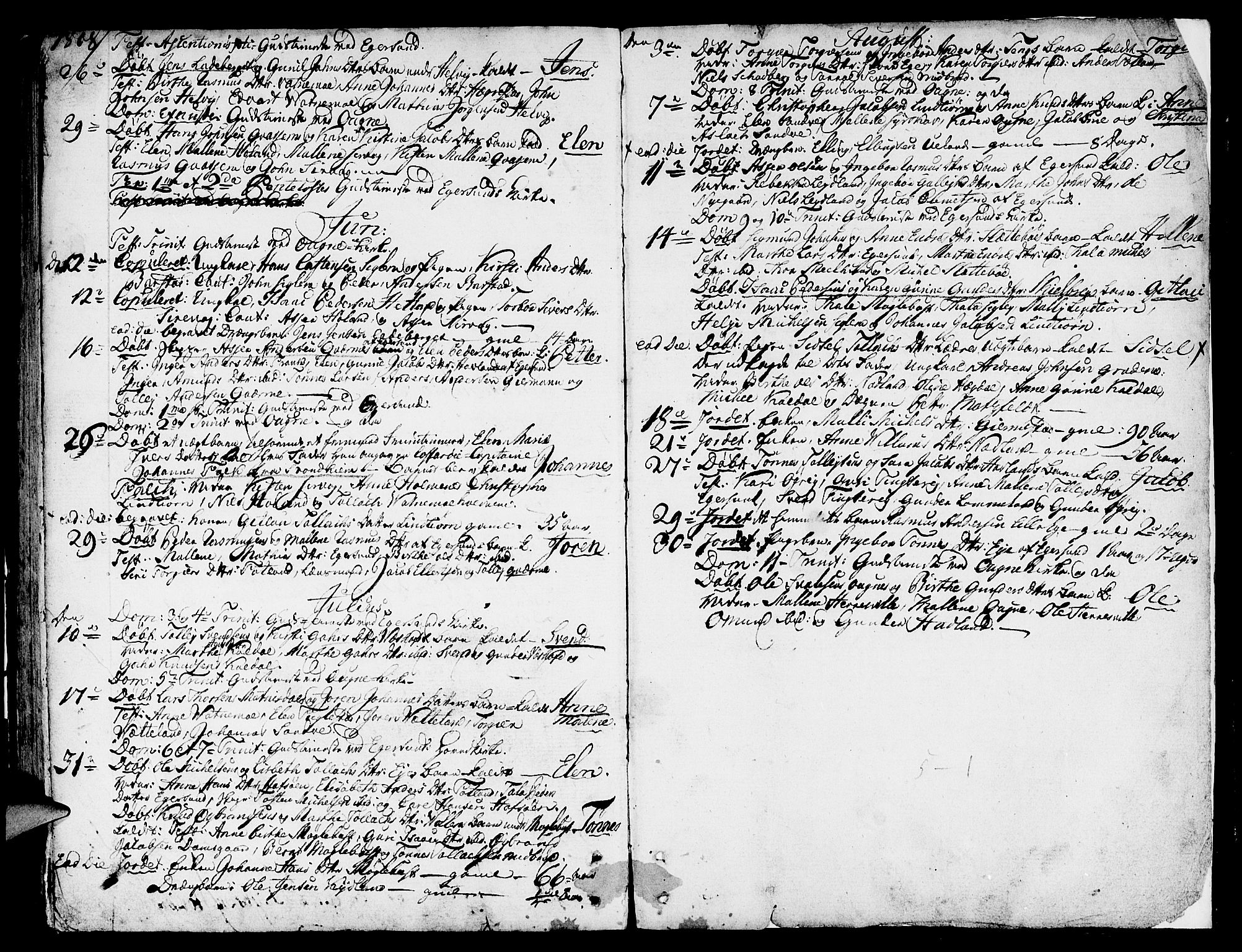 Eigersund sokneprestkontor, SAST/A-101807/S08/L0005: Parish register (official) no. A 5 /1, 1790-1808, p. 93