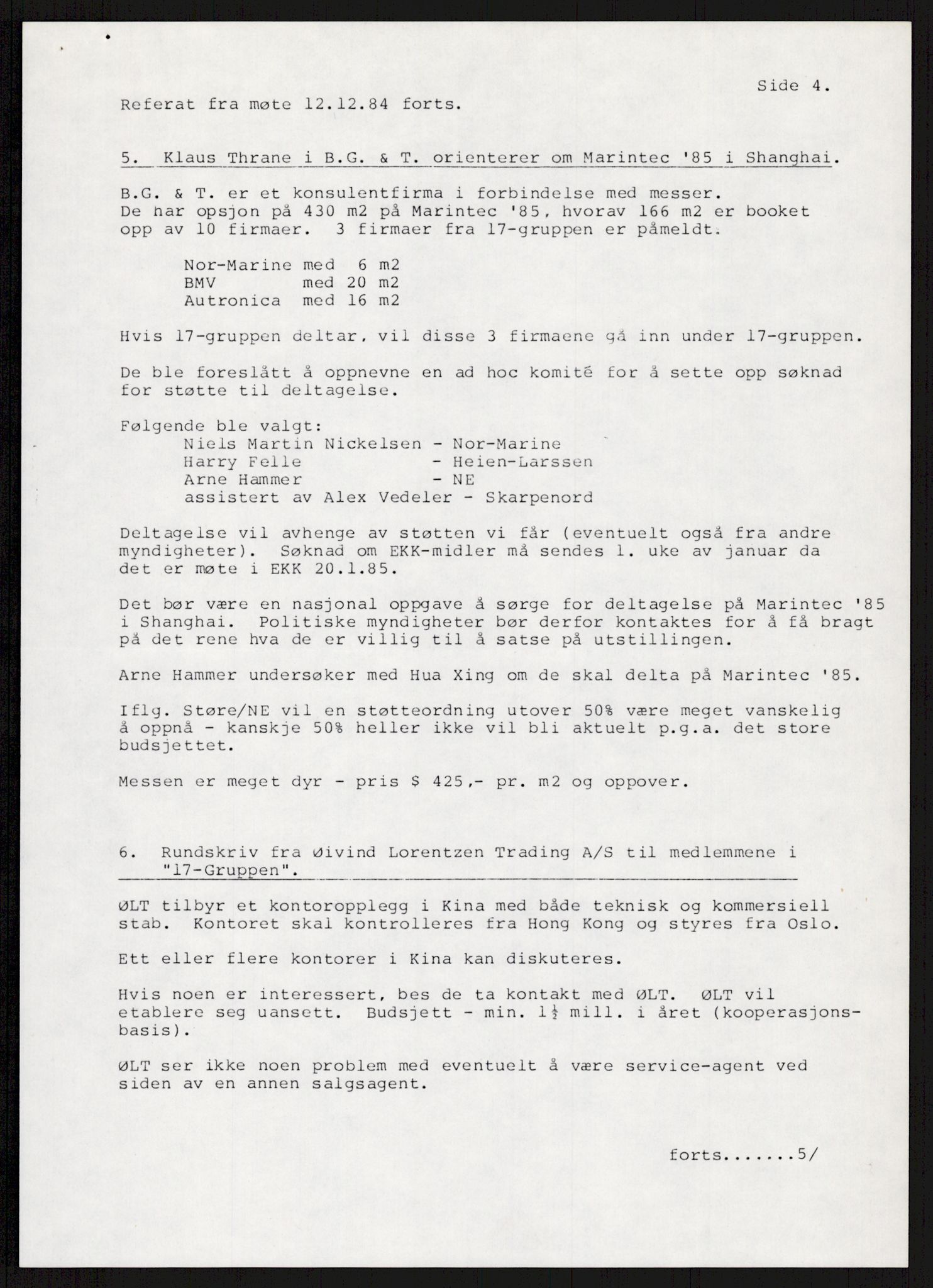 "17-Gruppen Kina", AV/RA-PA-1688/A/L0001: Møtereferater, 1979-1986, p. 179