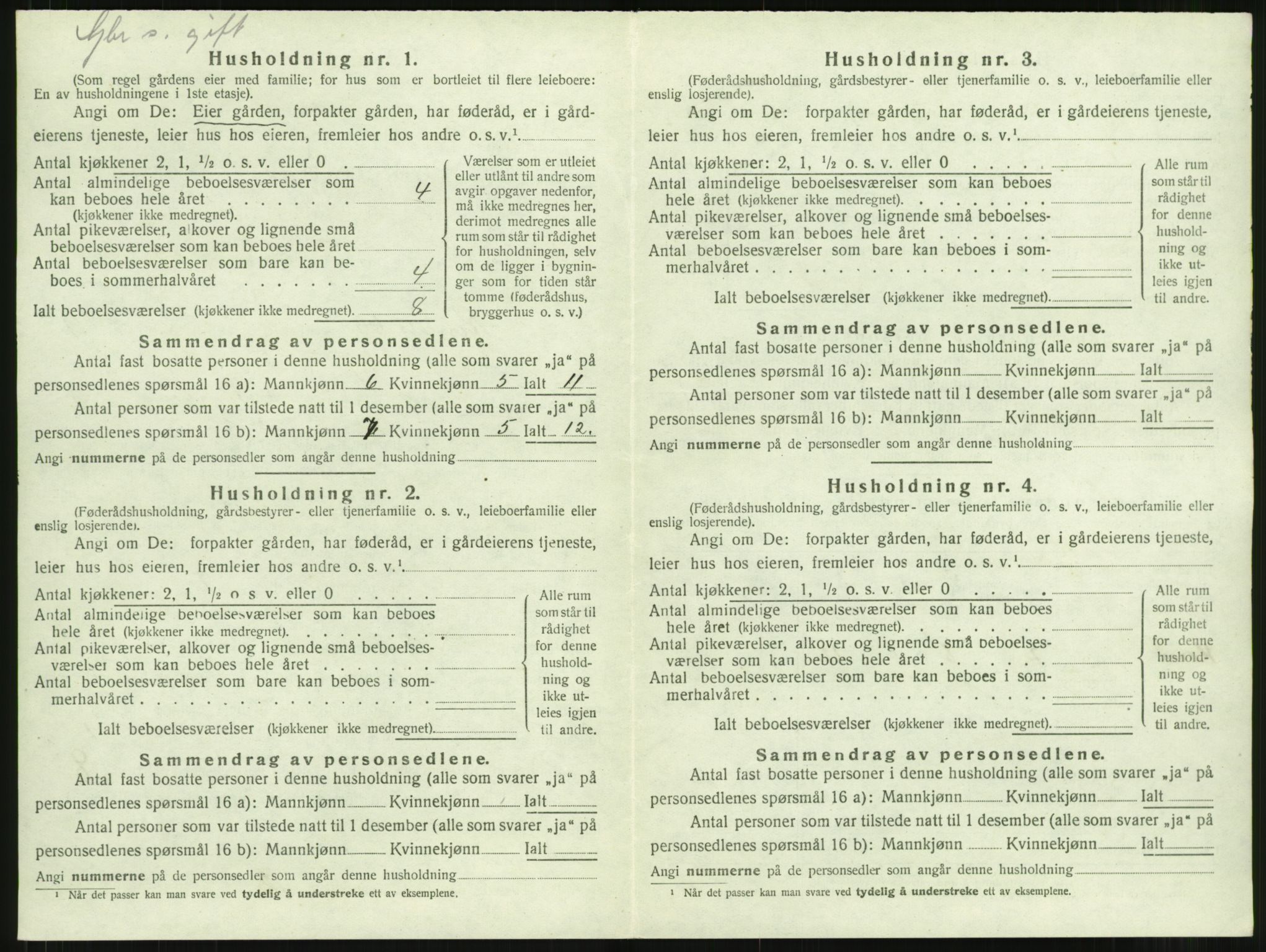 SAT, 1920 census for Rindal, 1920, p. 729