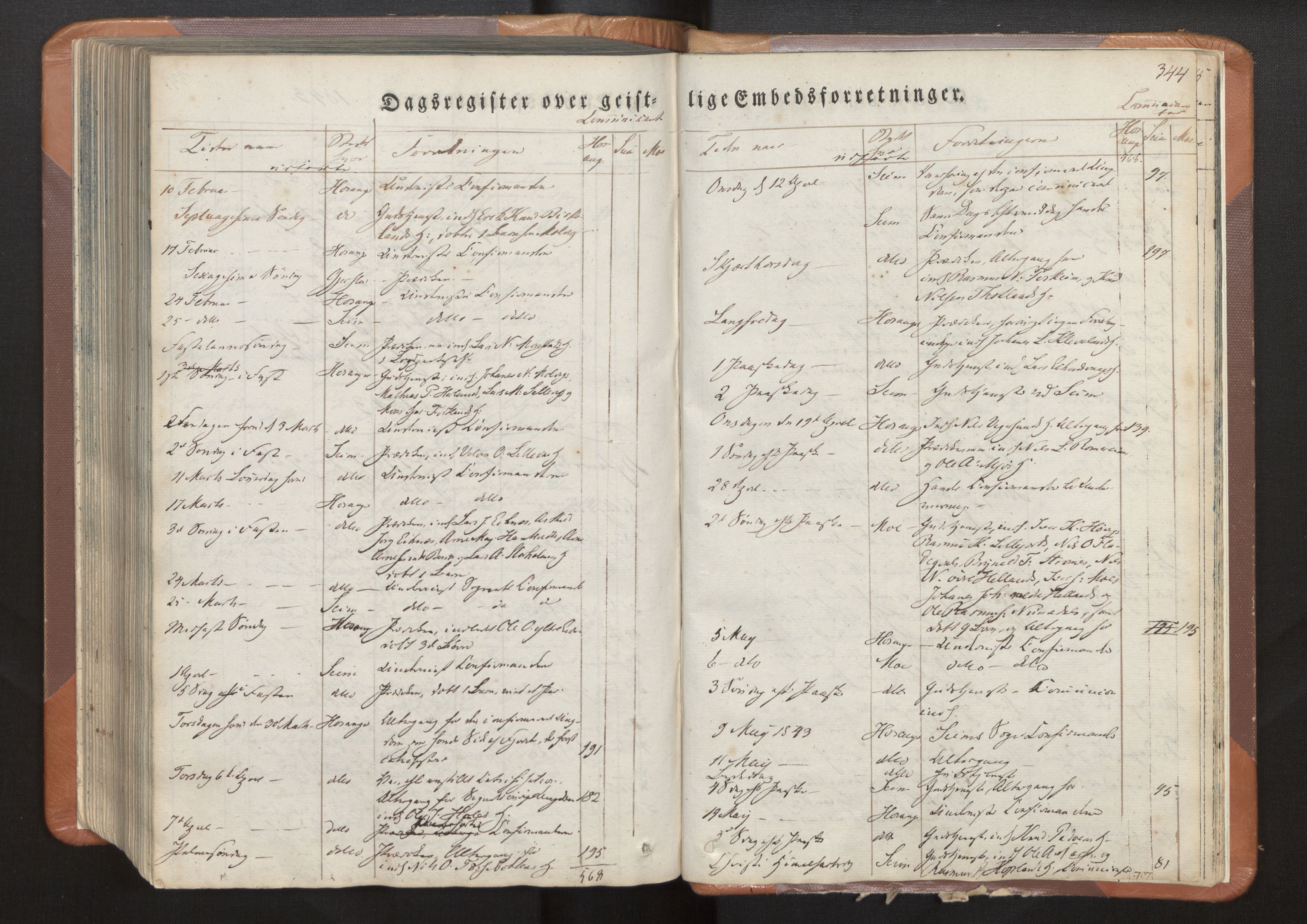 Hosanger sokneprestembete, AV/SAB-A-75801/H/Haa: Parish register (official) no. A 7, 1835-1848, p. 344