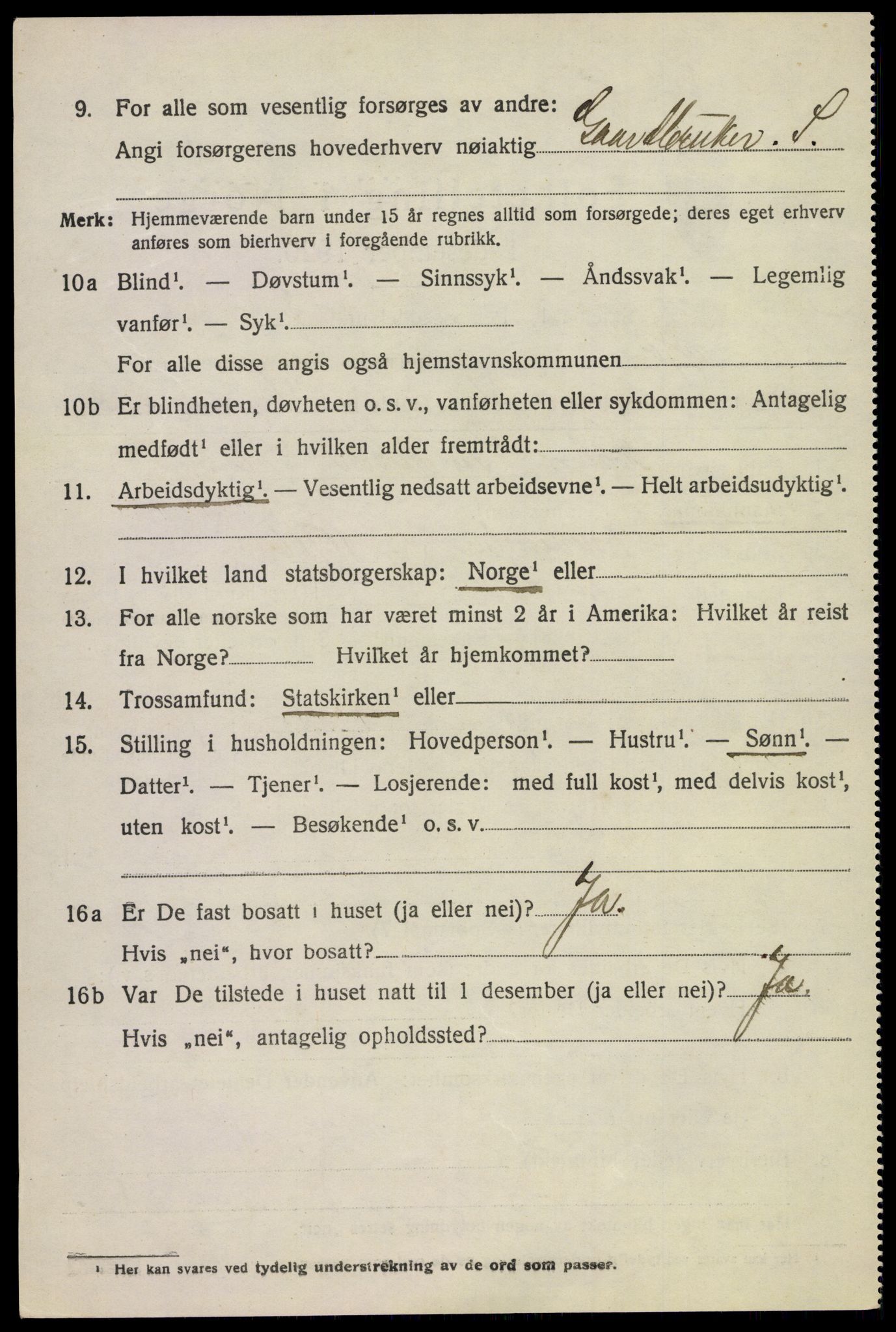 SAKO, 1920 census for Bø (Telemark), 1920, p. 1765