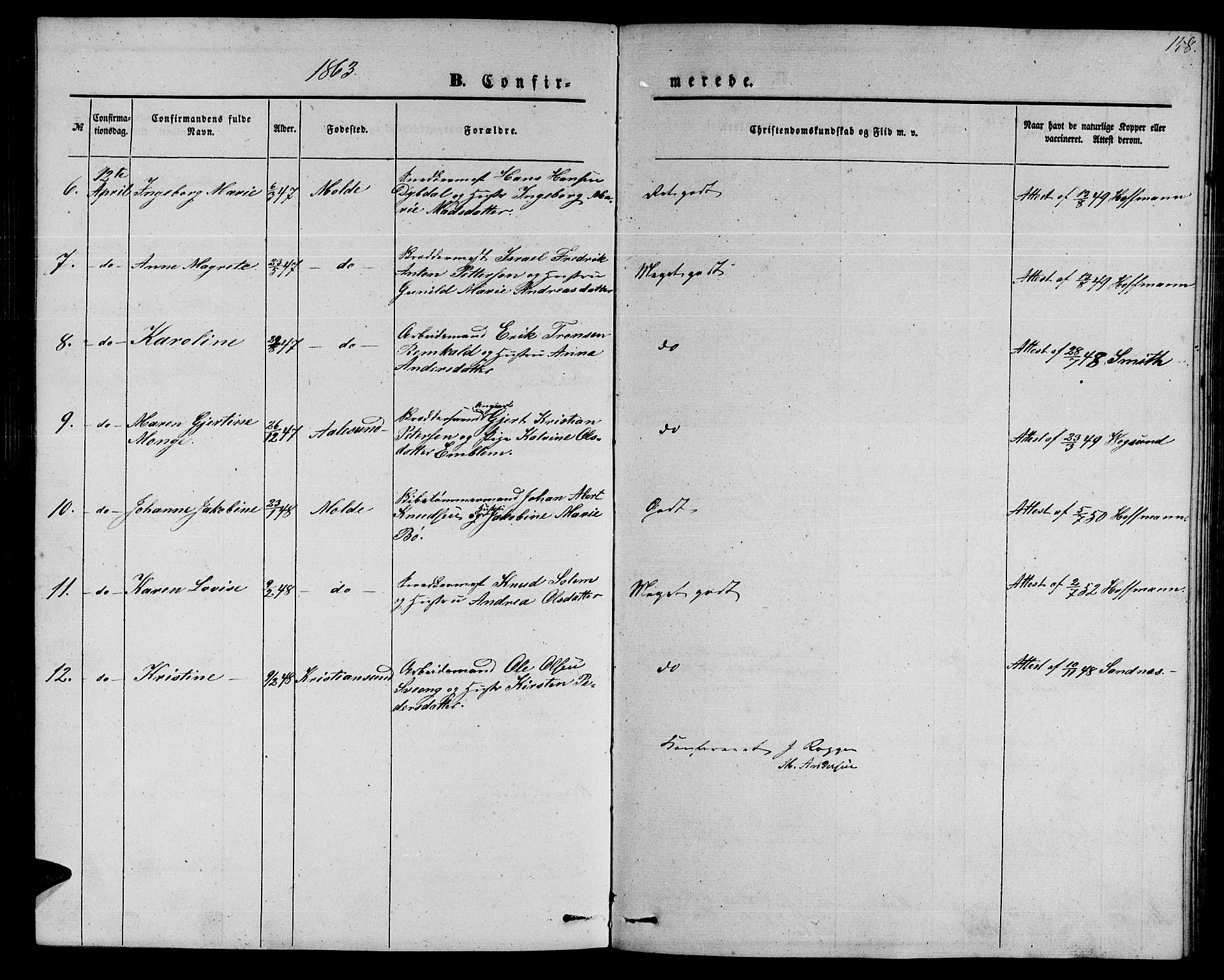 Ministerialprotokoller, klokkerbøker og fødselsregistre - Møre og Romsdal, AV/SAT-A-1454/558/L0701: Parish register (copy) no. 558C02, 1862-1879, p. 158