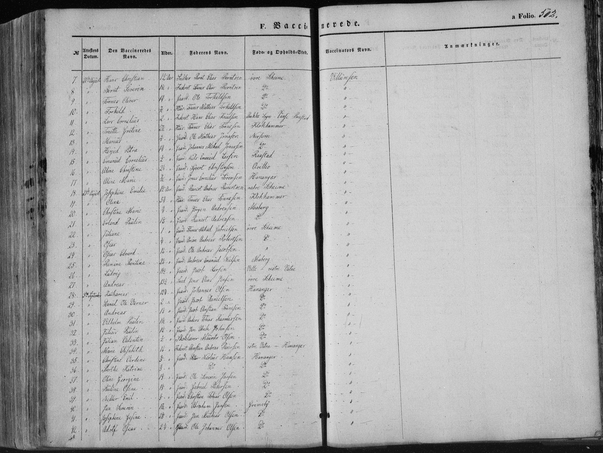 Lista sokneprestkontor, AV/SAK-1111-0027/F/Fa/L0011: Parish register (official) no. A 11, 1861-1878, p. 502